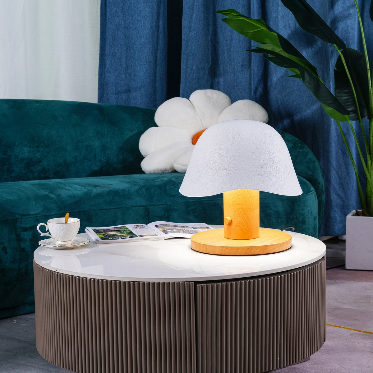 Wond Resin Wood Table Lamp