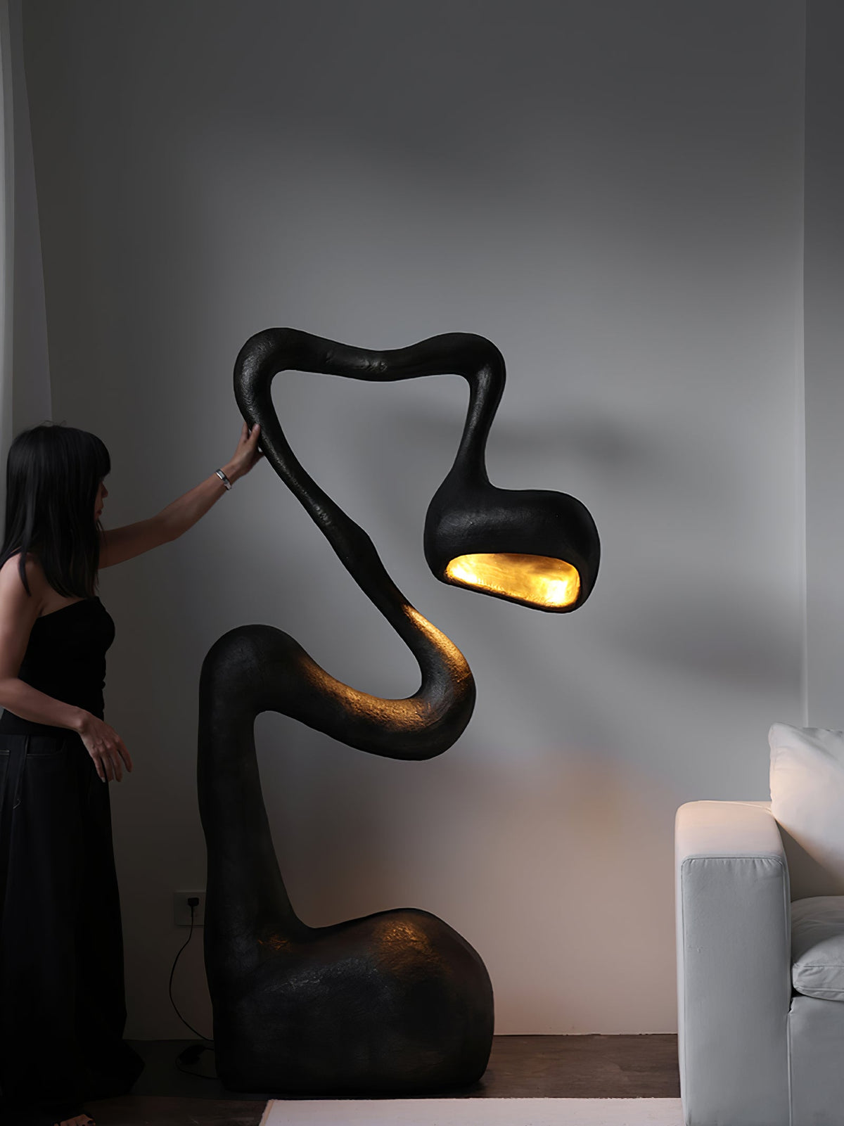 Olcarus Organic Ceramic Floor Lamp
