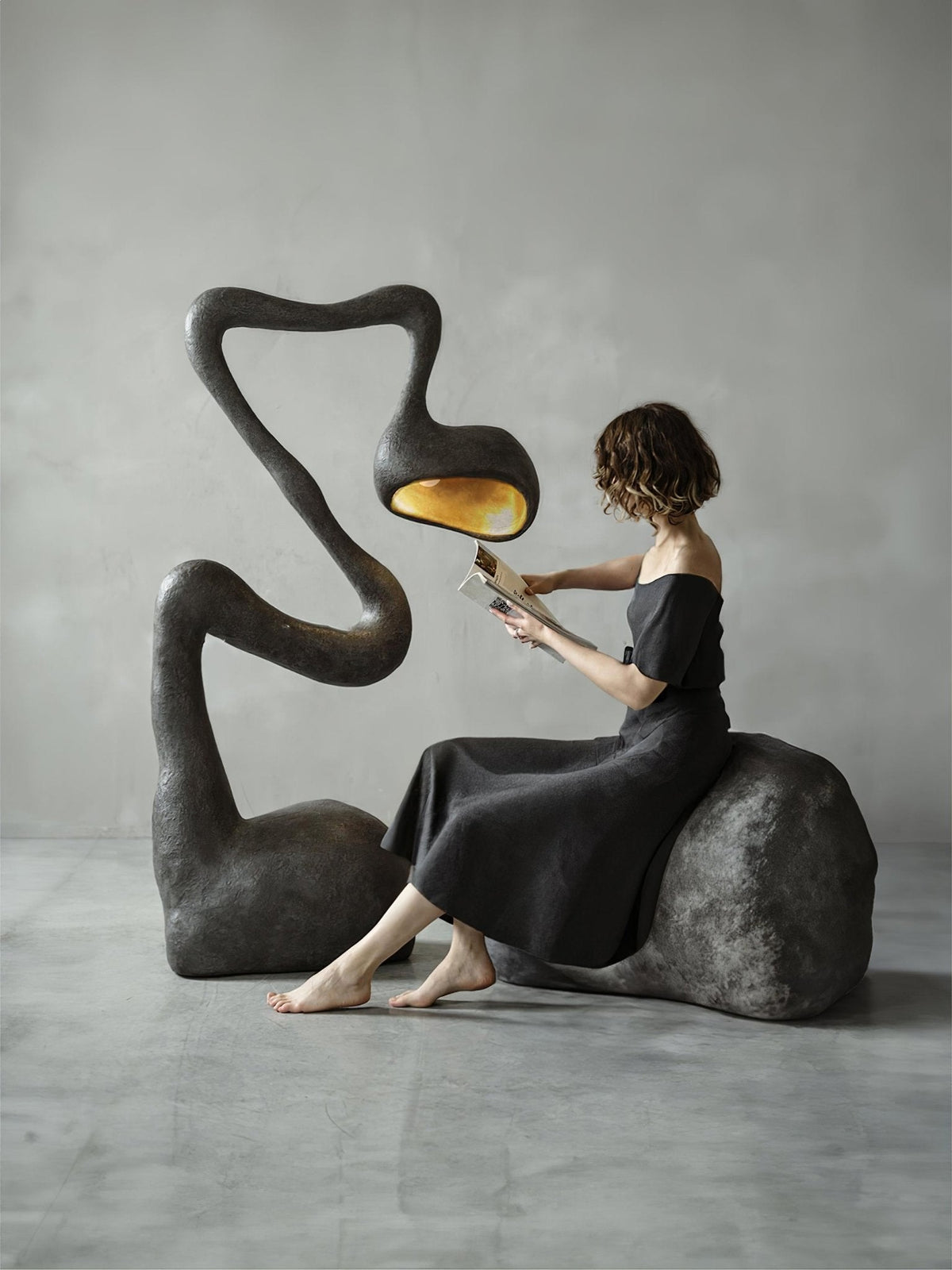 Olcarus Organic Ceramic Floor Lamp