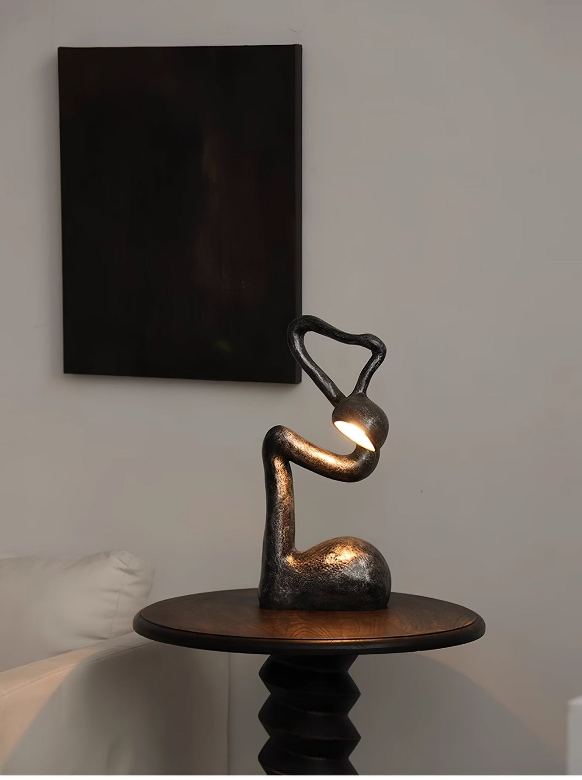 Twist  Black Sculptural Table Lamp
