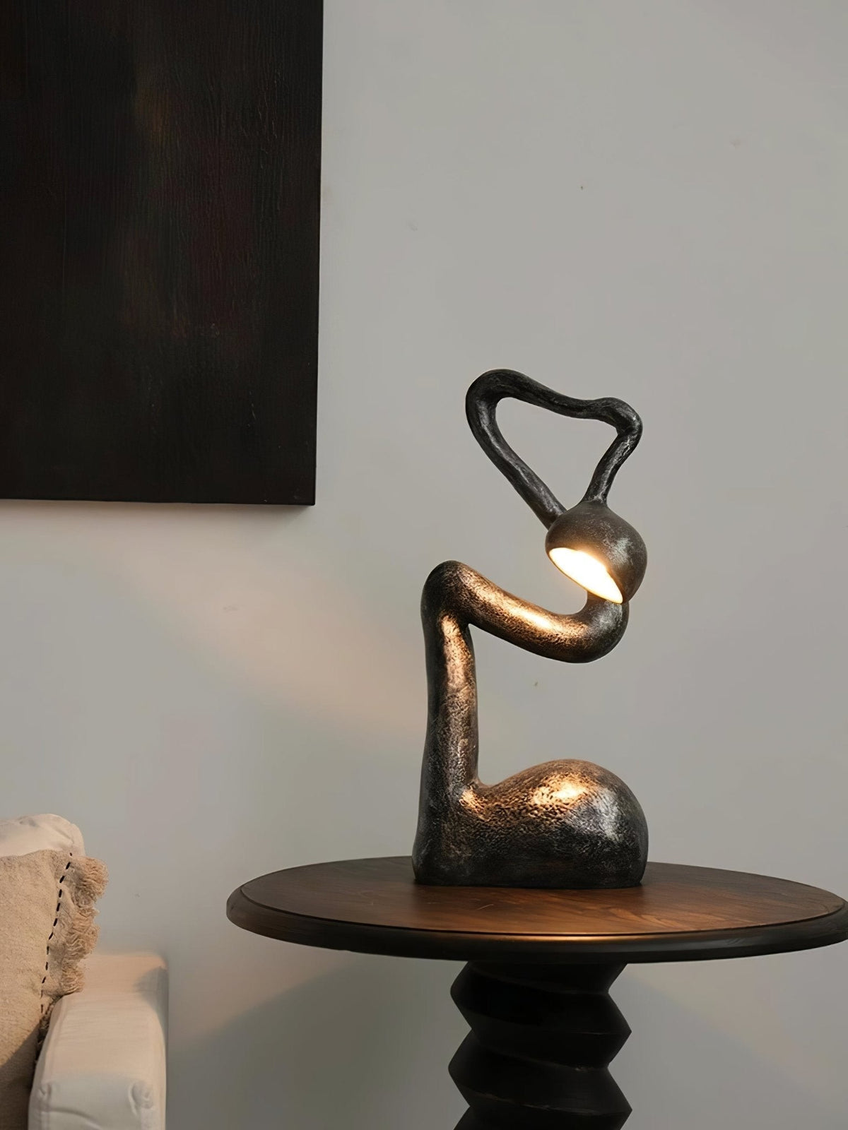 Twist  Black Sculptural Table Lamp