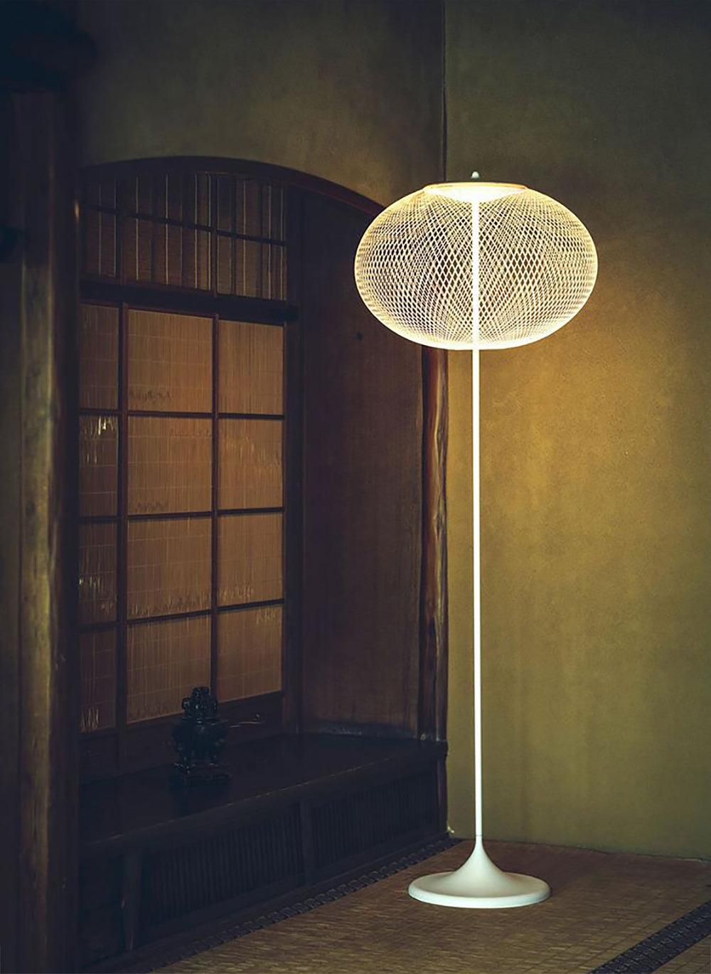 Ilsolyre Industrial Mesh Floor Lamp
