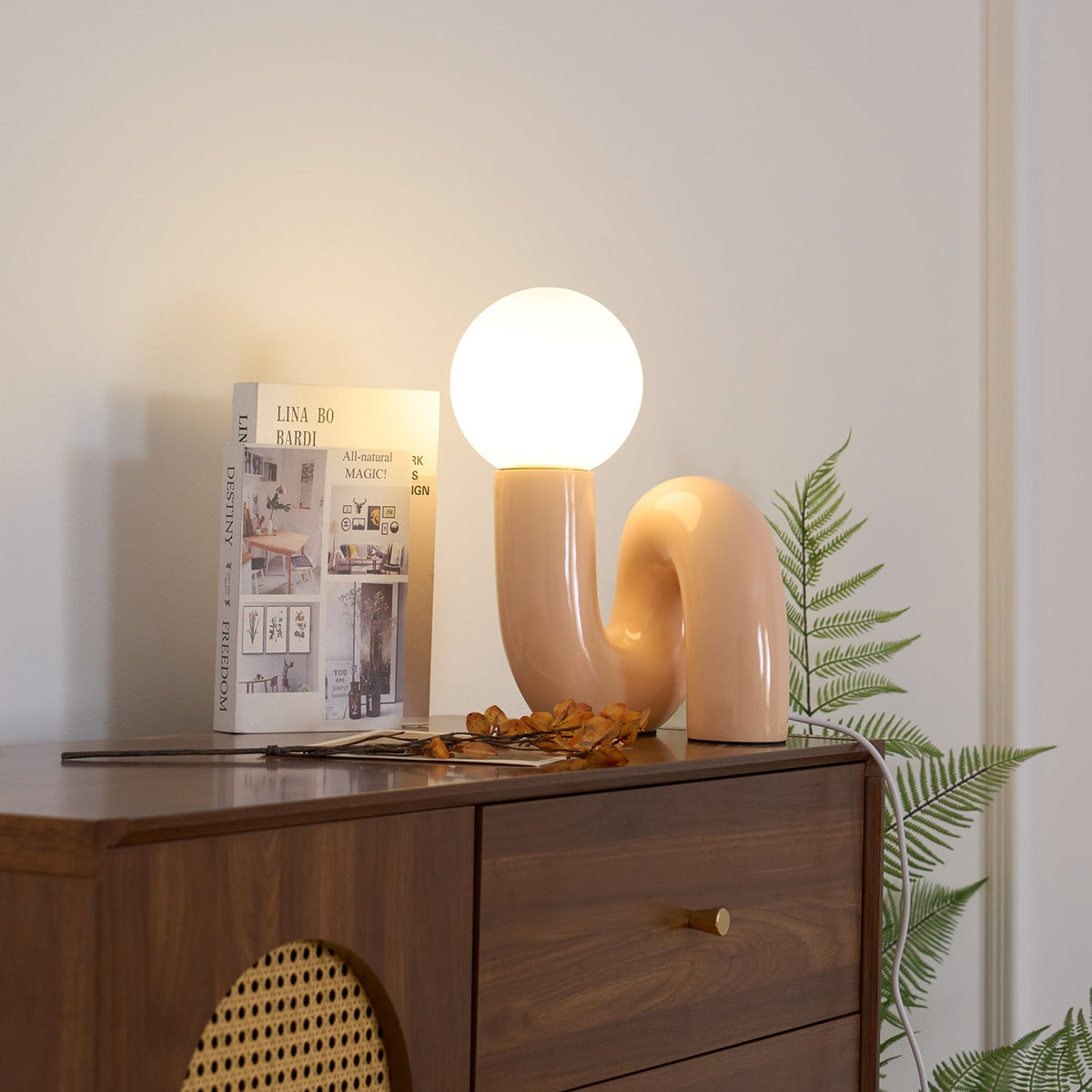 Soreeon Lamp Playful N Shape All White