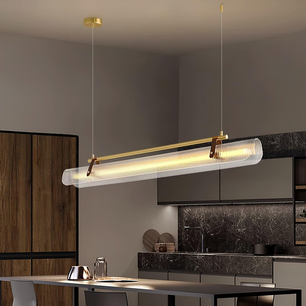 Meldo Chandelier Linear Strip Acrylic Long