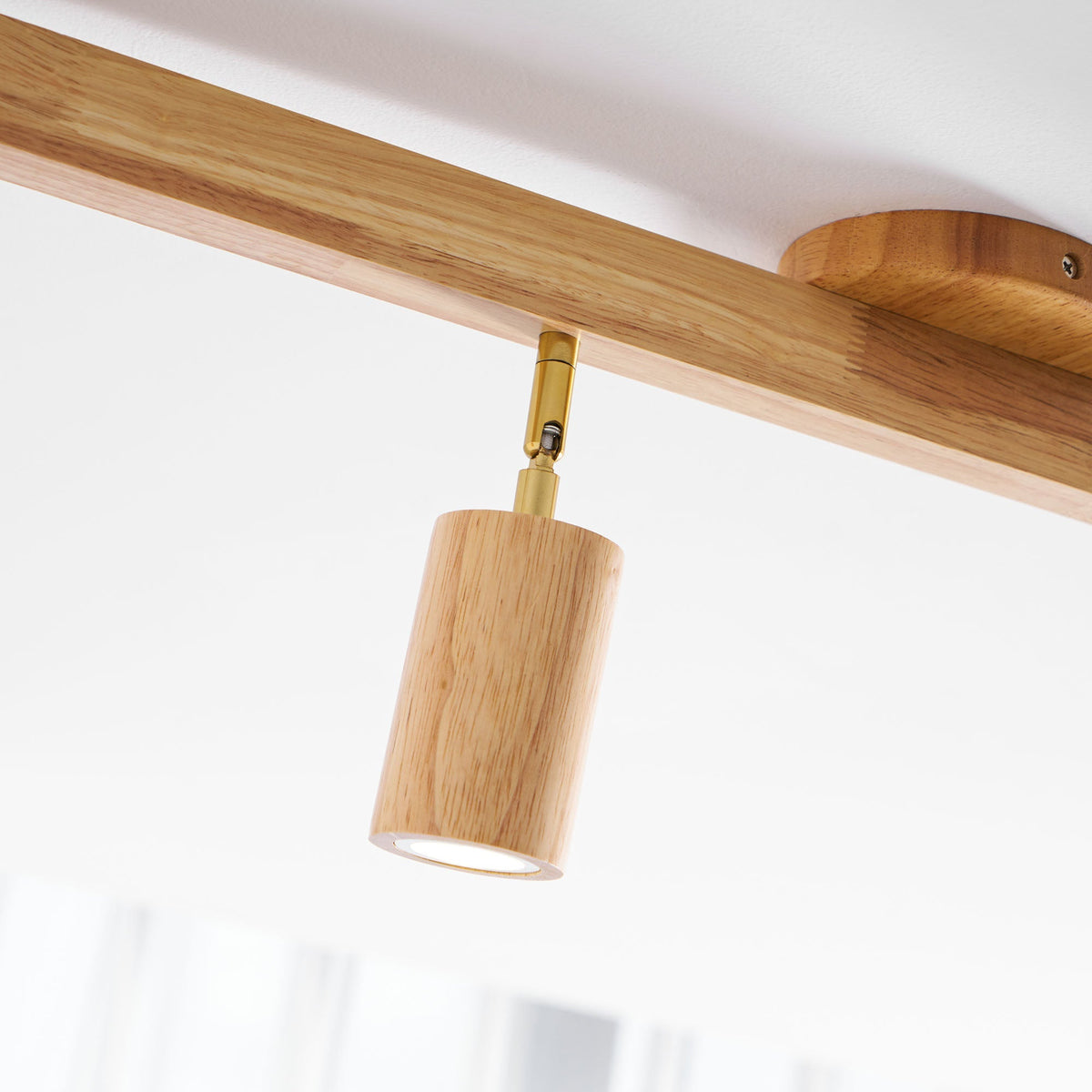 Dako Wood Beam Spotlight Flush Mount Ceiling Light