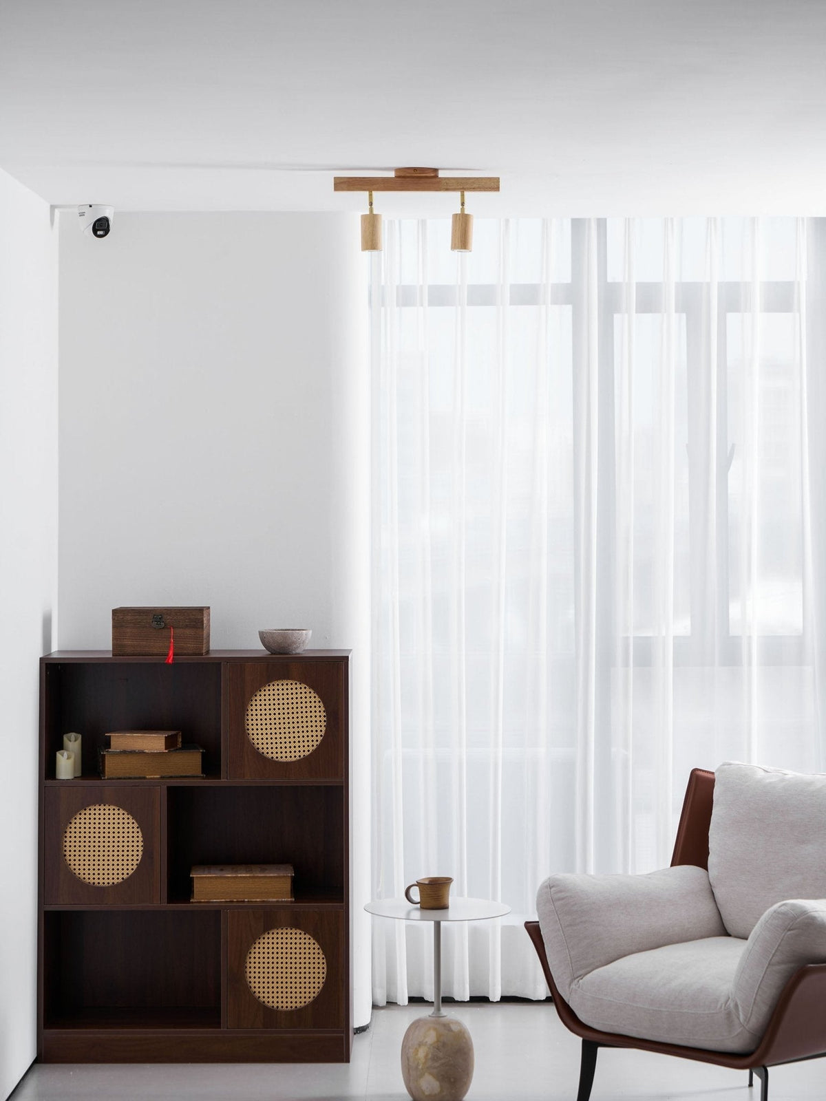 Dako Wood Beam Spotlight Flush Mount Ceiling Light