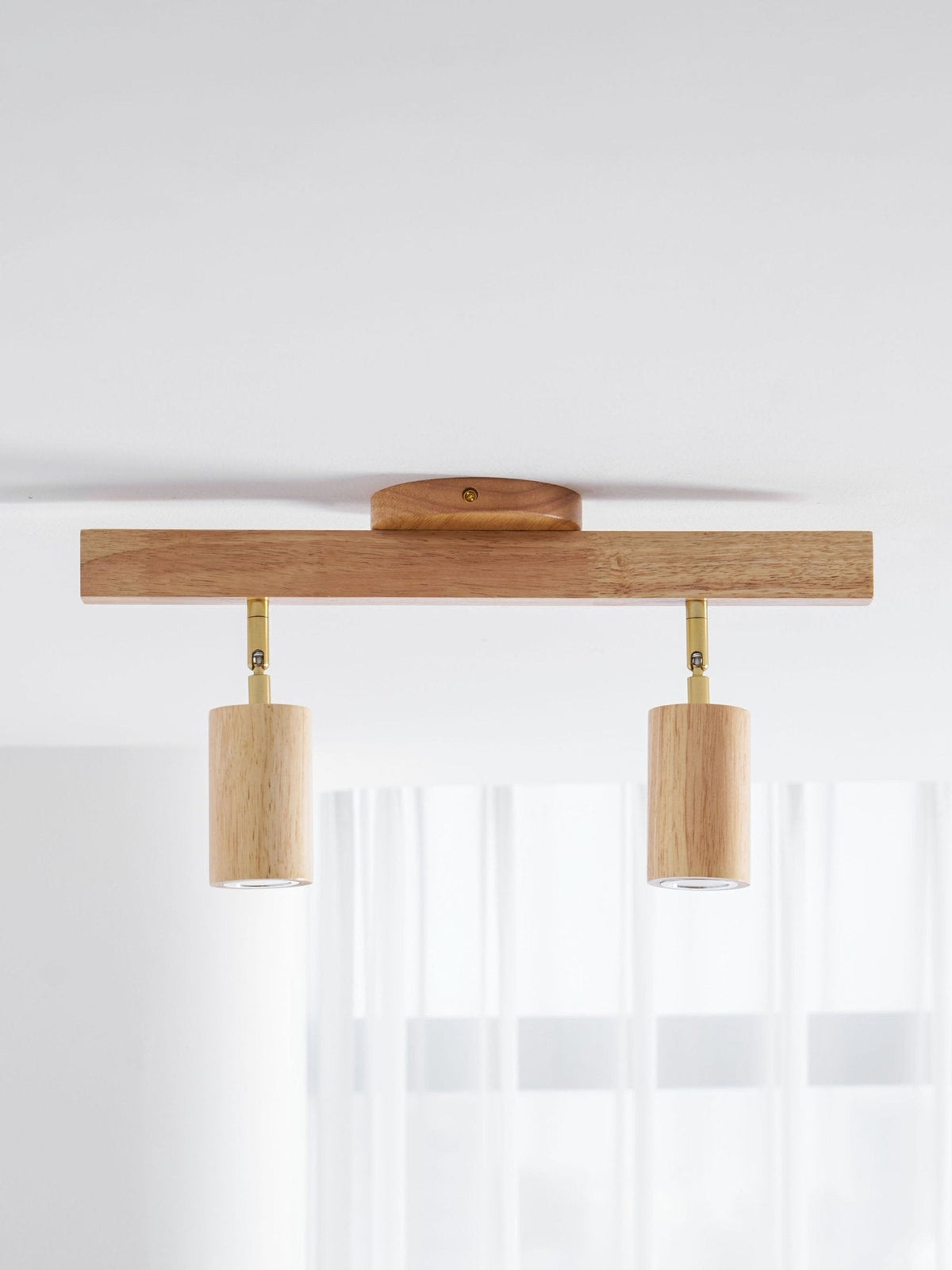 Dako Wood Beam Spotlight Flush Mount Ceiling Light