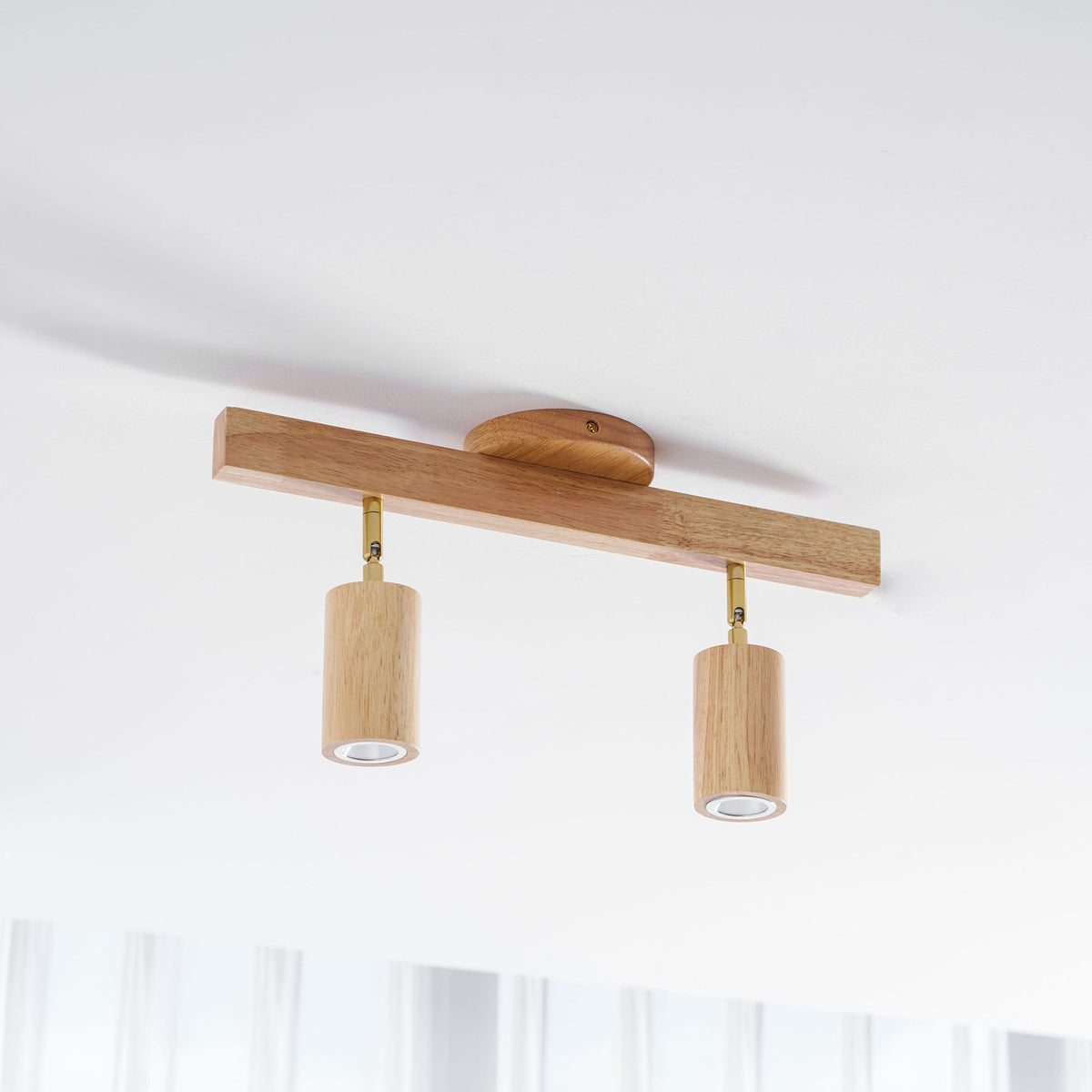 Dako Wood Beam Spotlight Flush Mount Ceiling Light