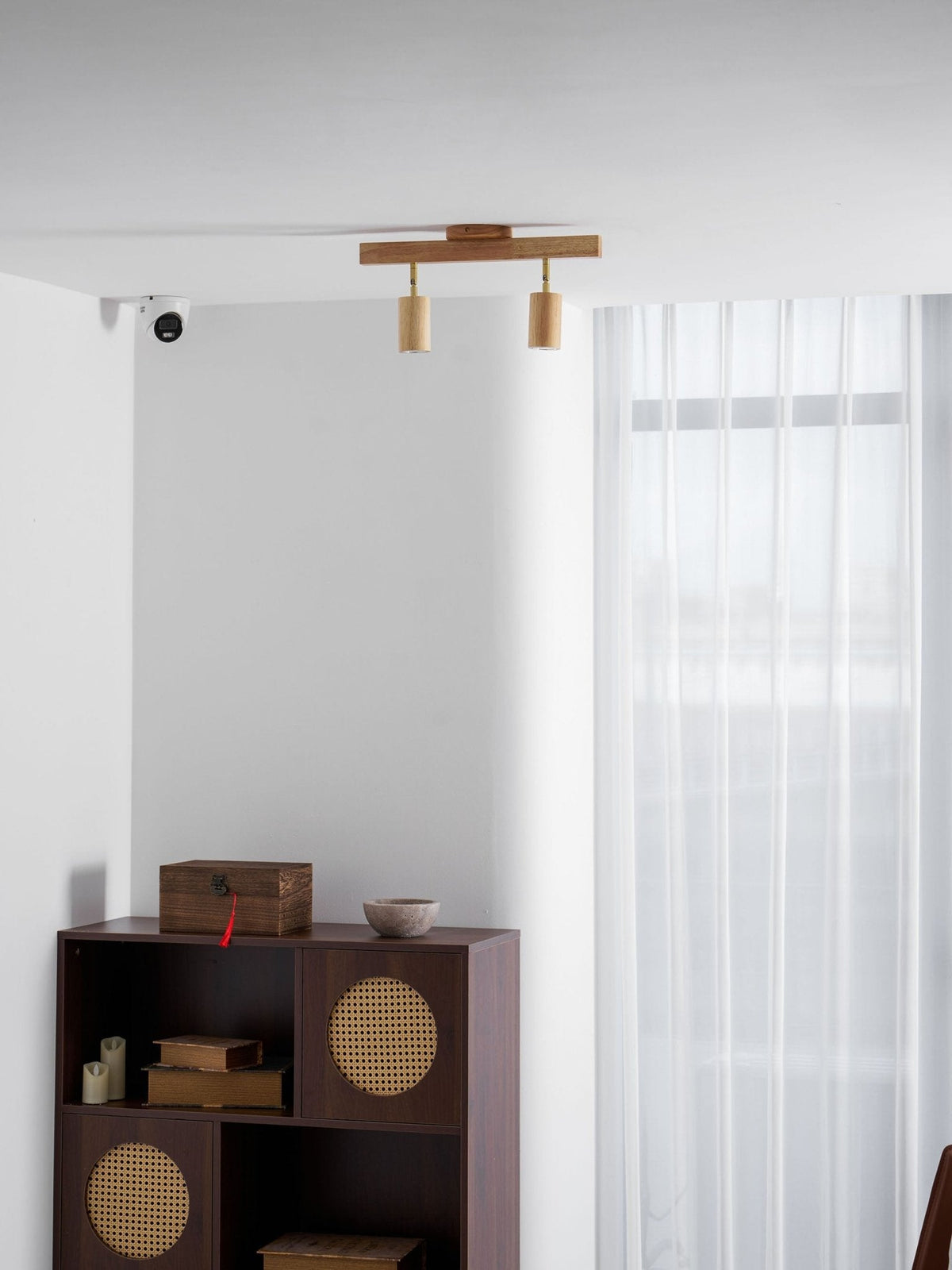 Dako Wood Beam Spotlight Flush Mount Ceiling Light
