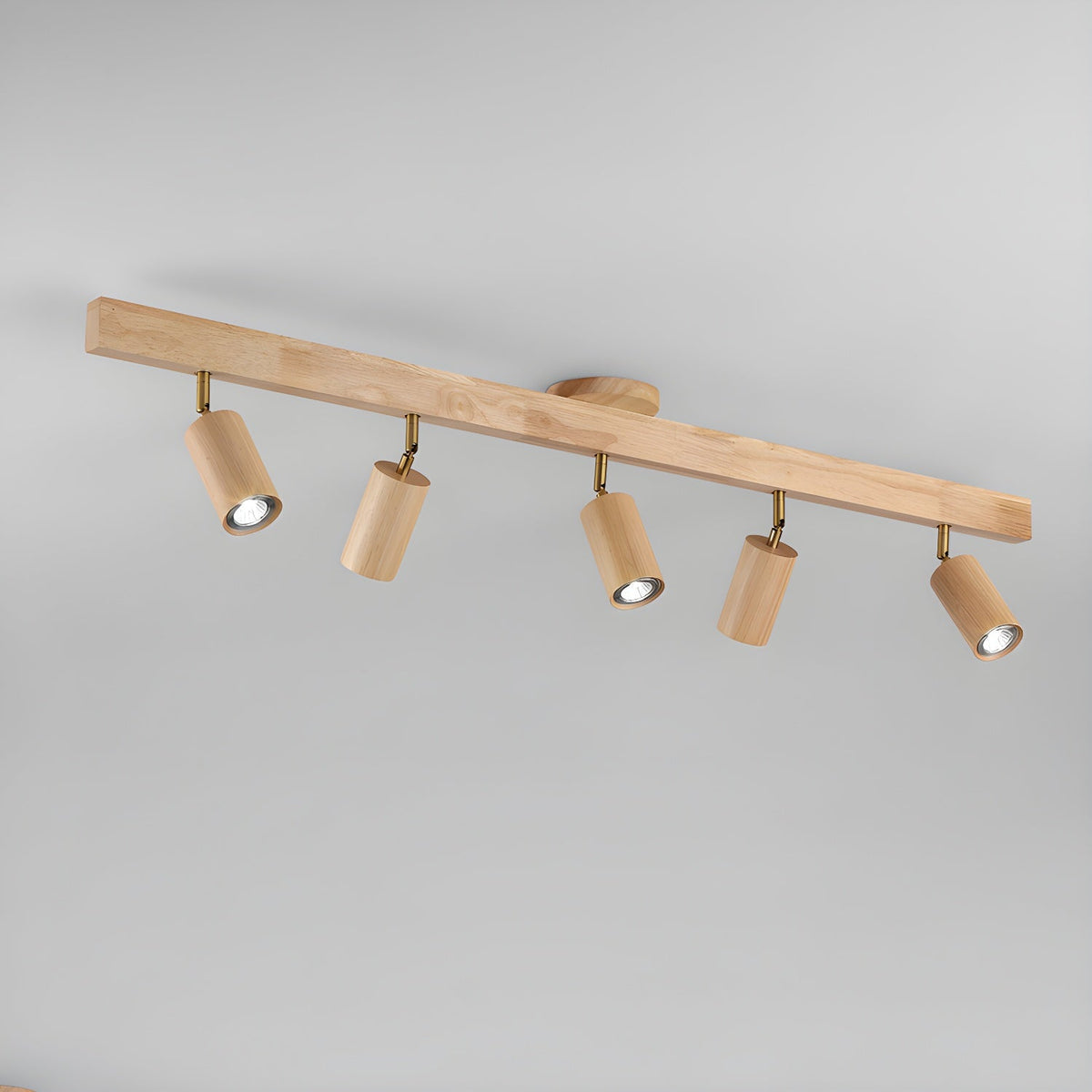 Dako Wood Beam Spotlight Flush Mount Ceiling Light