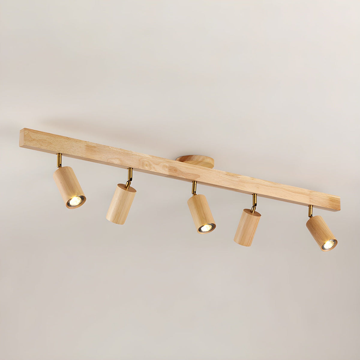 Dako Wood Beam Spotlight Flush Mount Ceiling Light