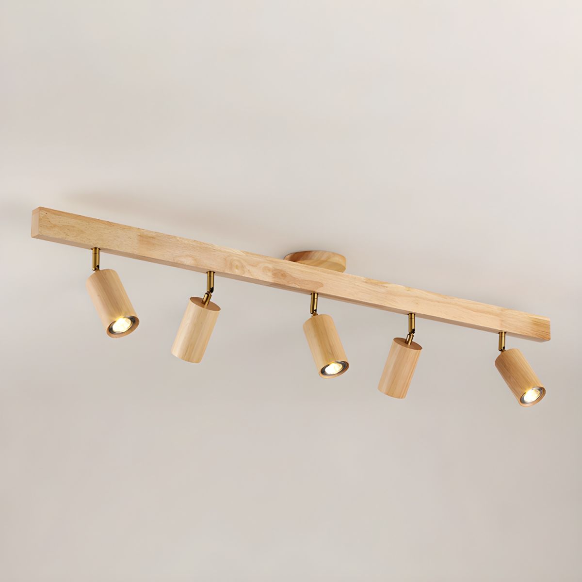 Dako Wood Beam Spotlight Flush Mount Ceiling Light