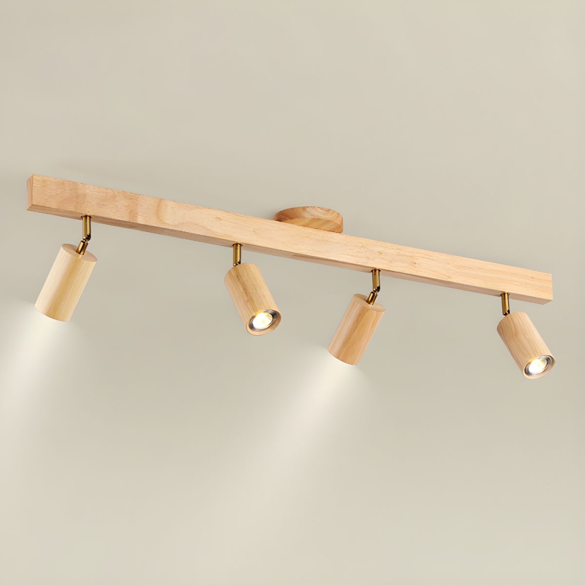 Dako Wood Beam Spotlight Flush Mount Ceiling Light