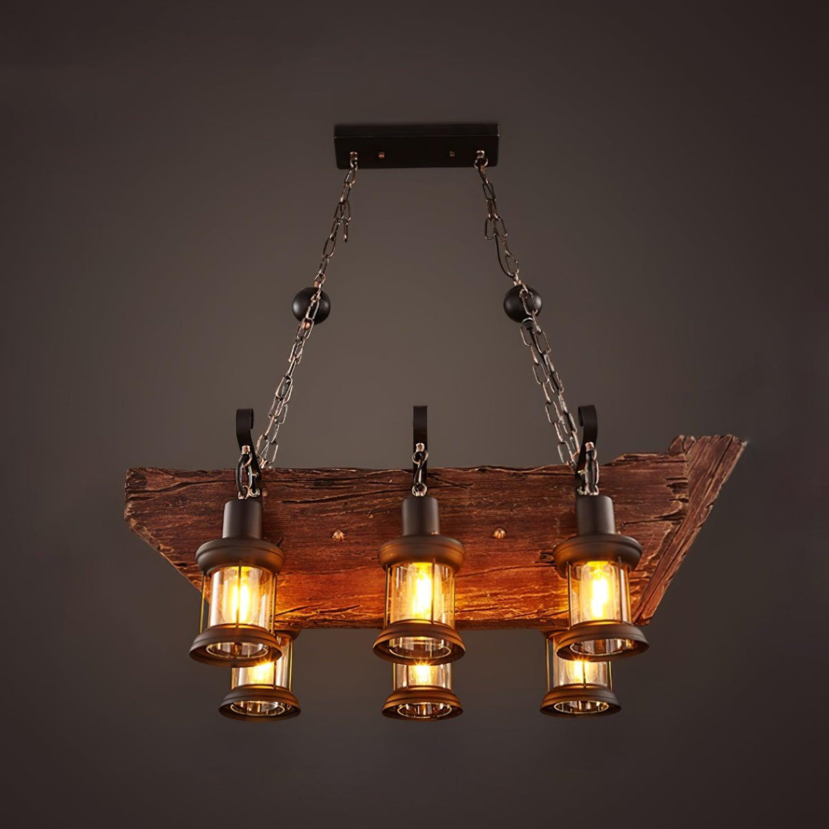 Aurzorir Vintage Wood Chandelier