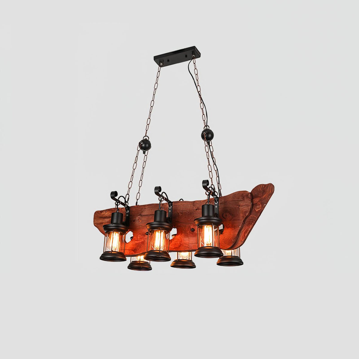 Aurzorir Vintage Wood Chandelier