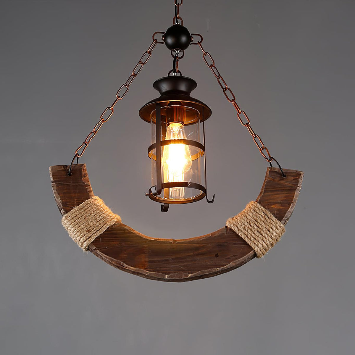 Aurzorir Vintage Wood Chandelier