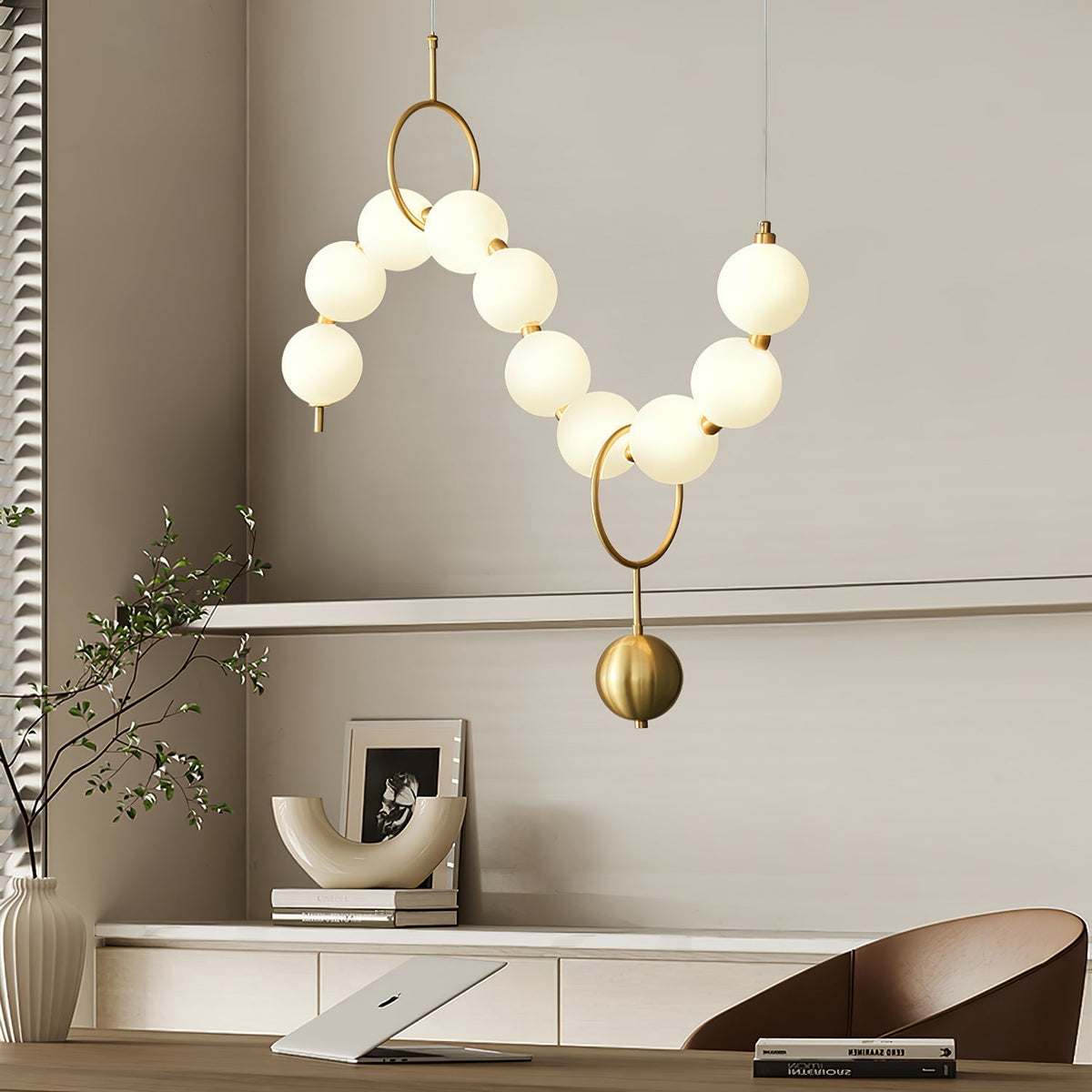 Eirinielle Pendant Lamp Necklace Glass