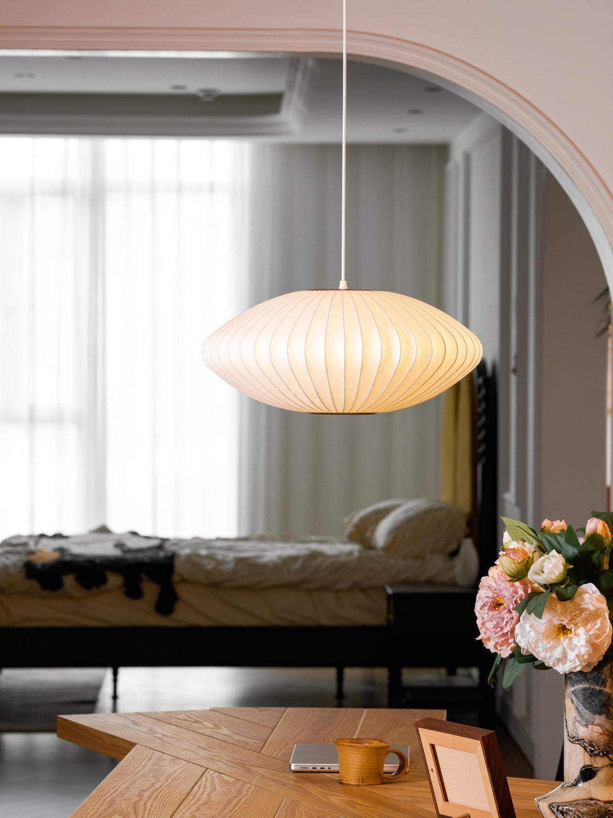 Nebula Bubble Mulberry Silk Pendant Lamp