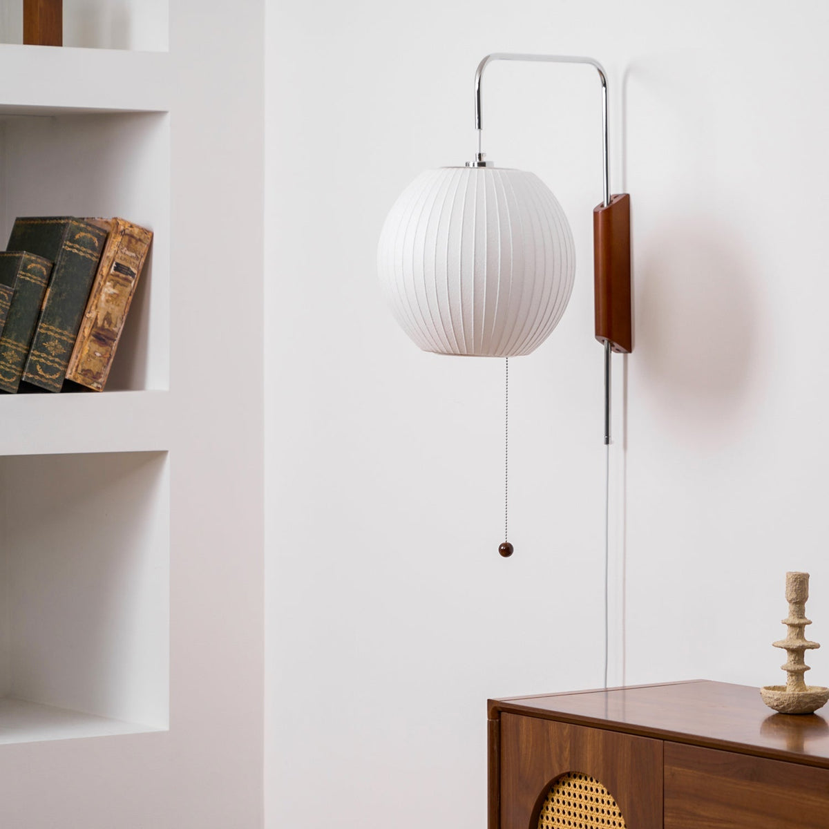 Hugo Wall Sconce Walnut Ball