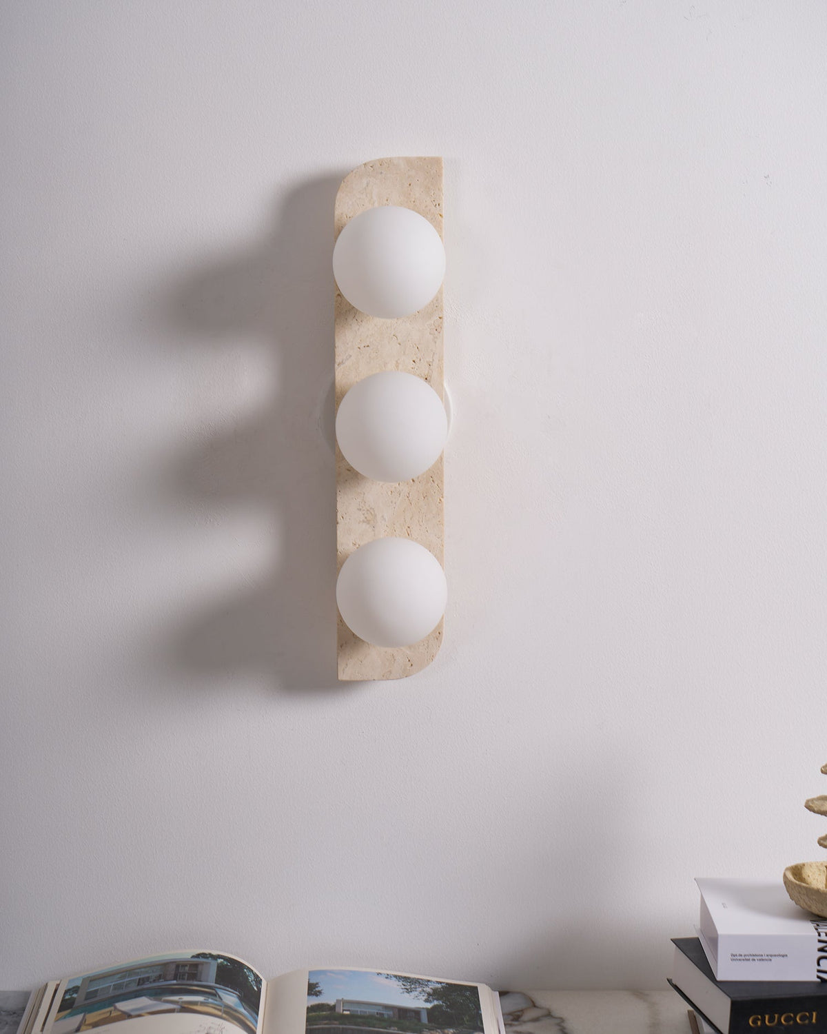 Taviniella Minimalist Travertine Wall Light