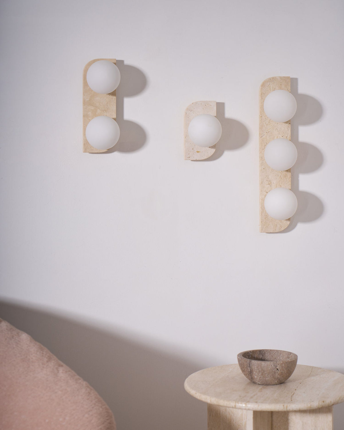 Taviniella Minimalist Travertine Wall Light