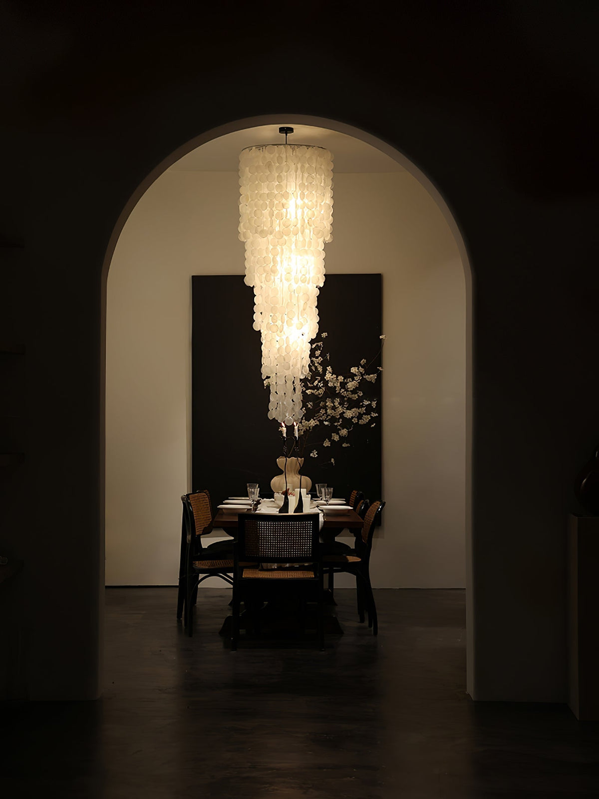 Eloryra Cascading Shell  Chandelier