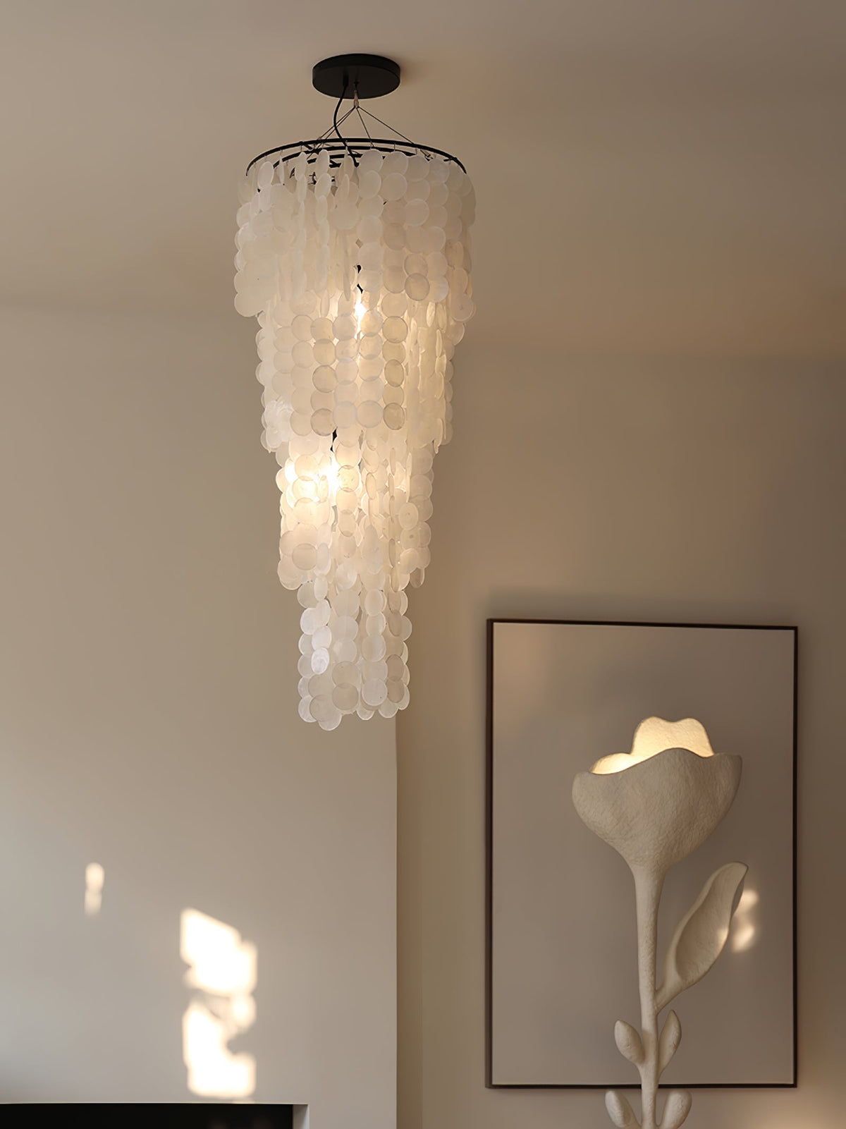 Eloryra Cascading Shell  Chandelier