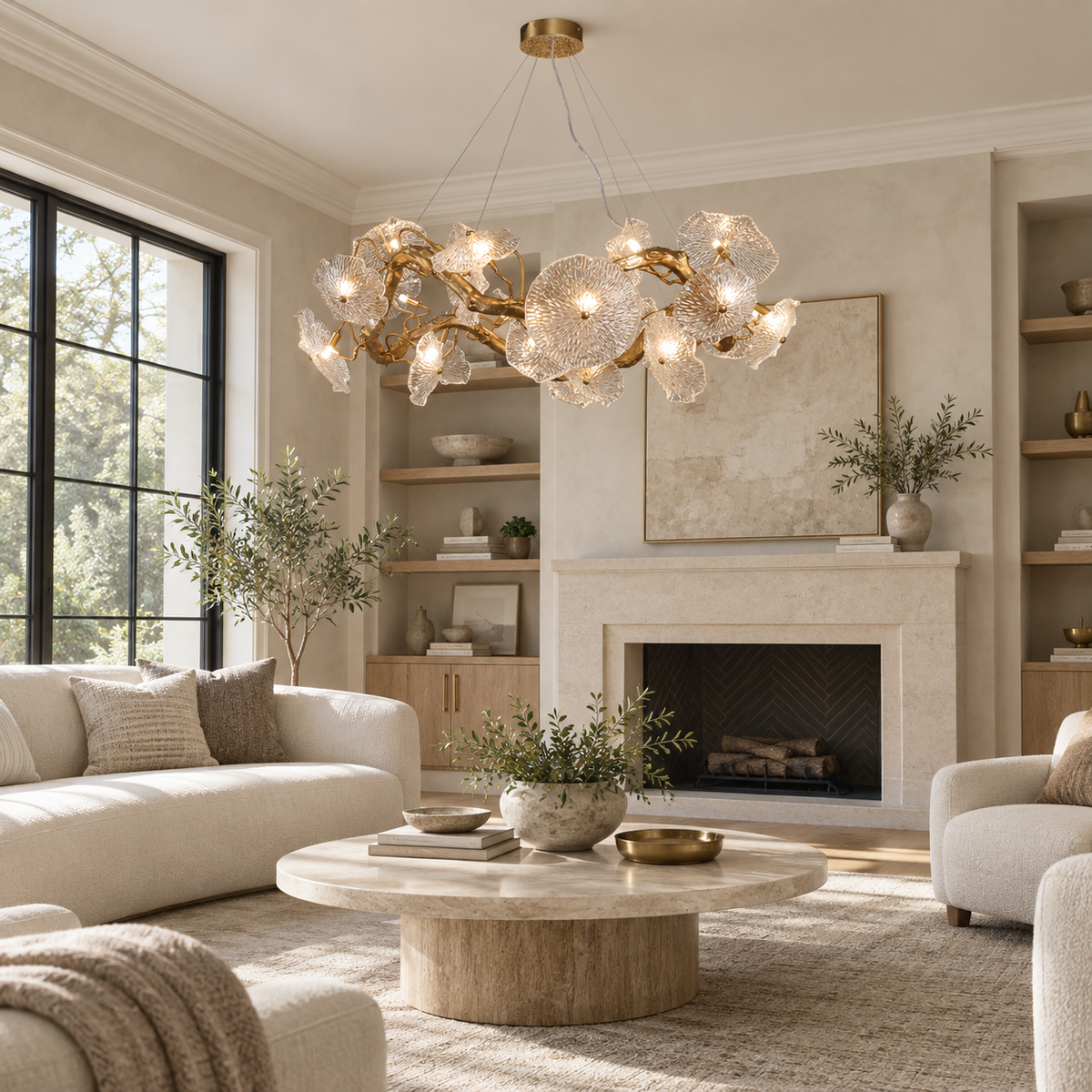 Avenhurst Lotus Glass Chandelier