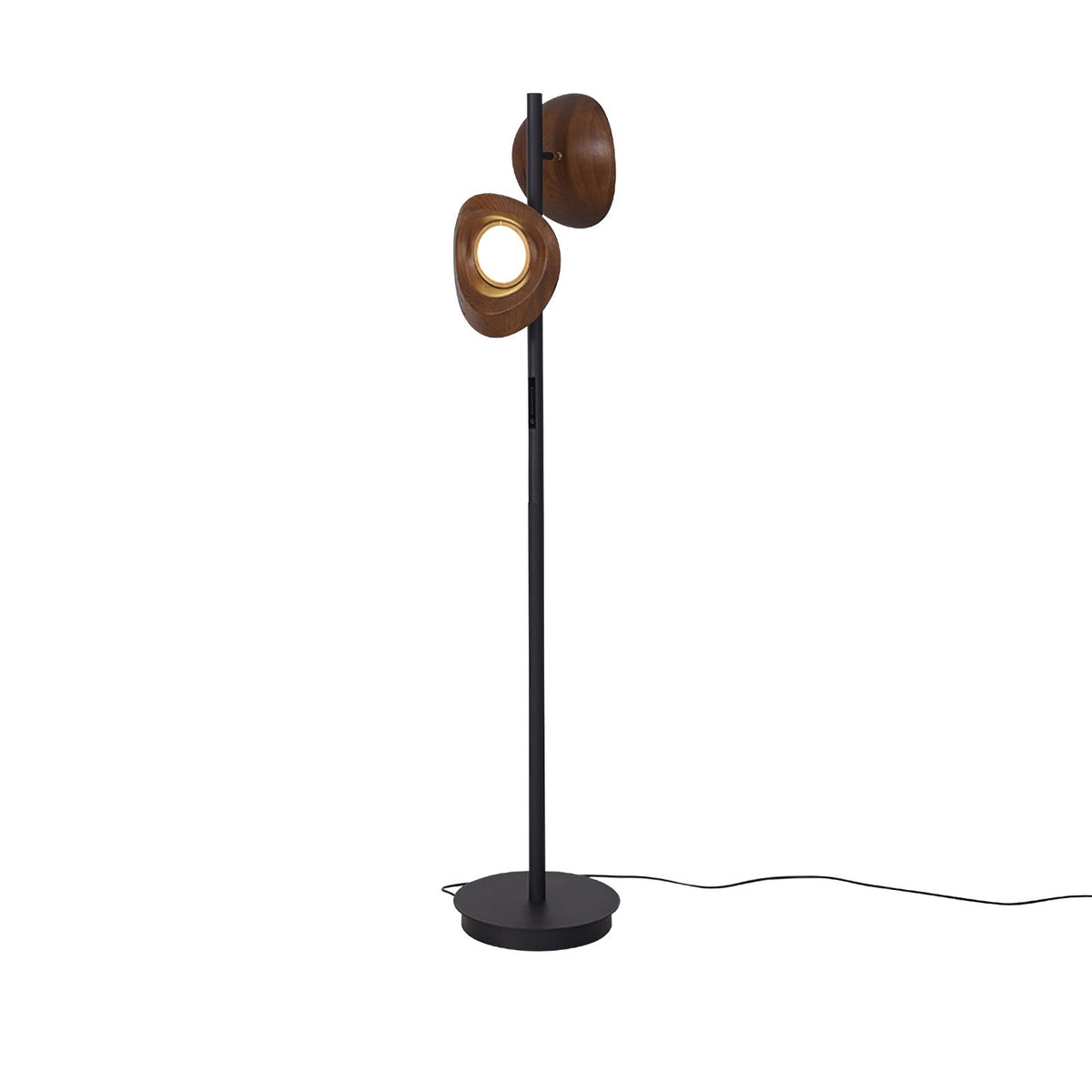 Ceyran Double Sphere Black Floor Lamp