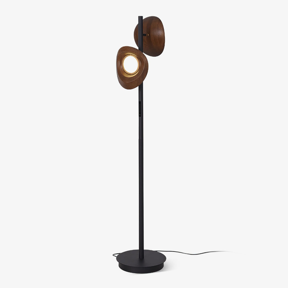 Ceyran Double Sphere Black Floor Lamp