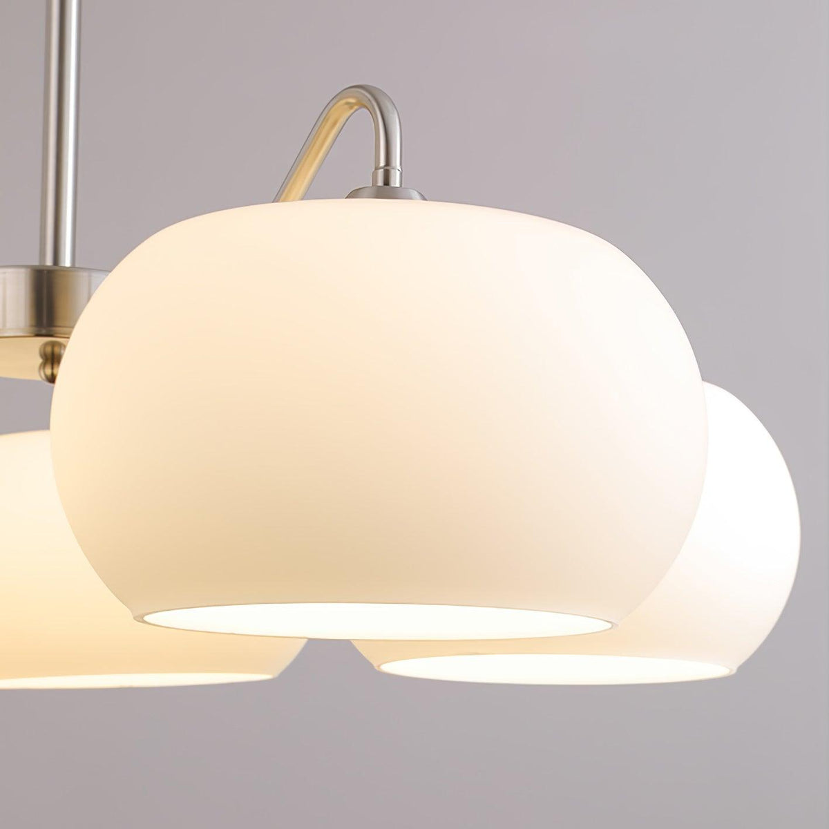 Kade Chandelier White Glass Persimmon Shape