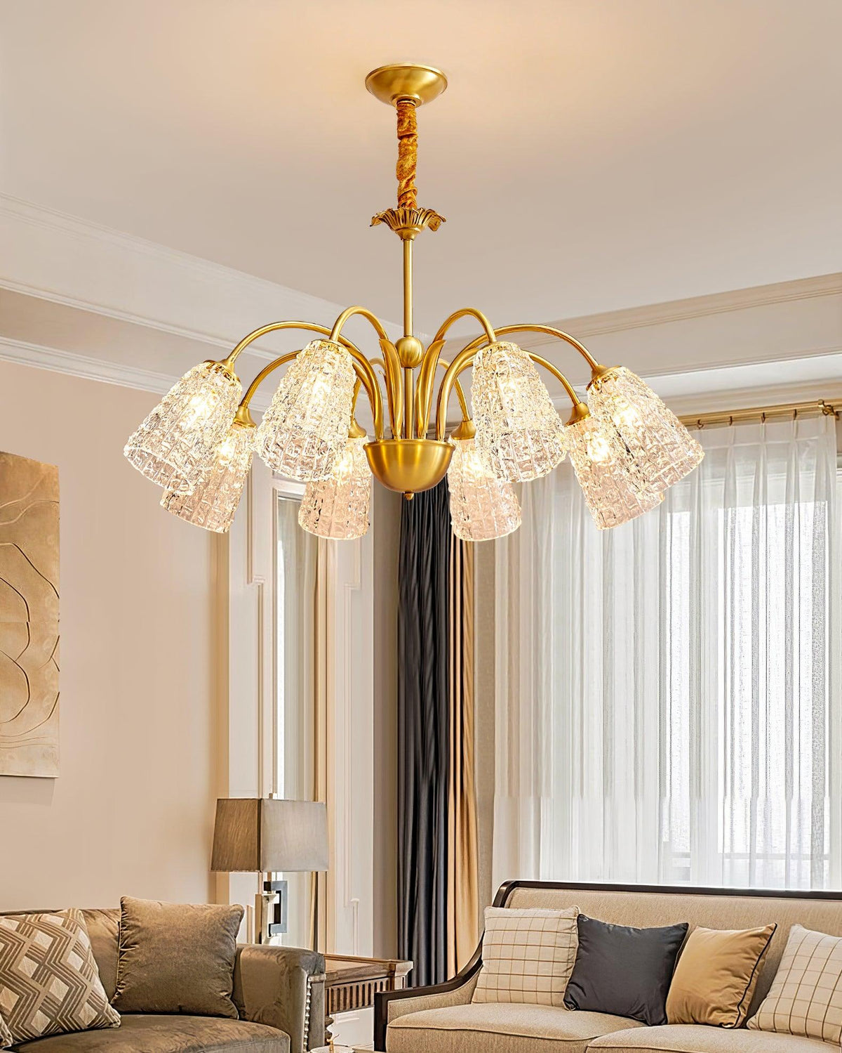 Celiella Vintage Glass Chandelier