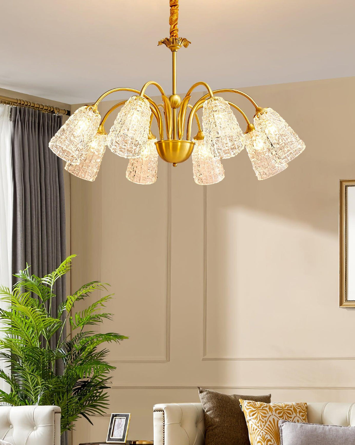 Celiella Vintage Glass Chandelier