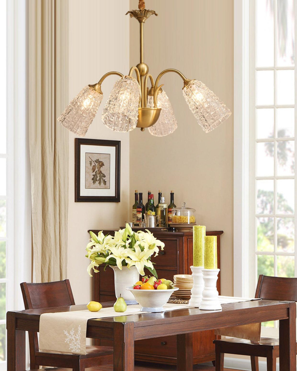 Celiella Vintage Glass Chandelier