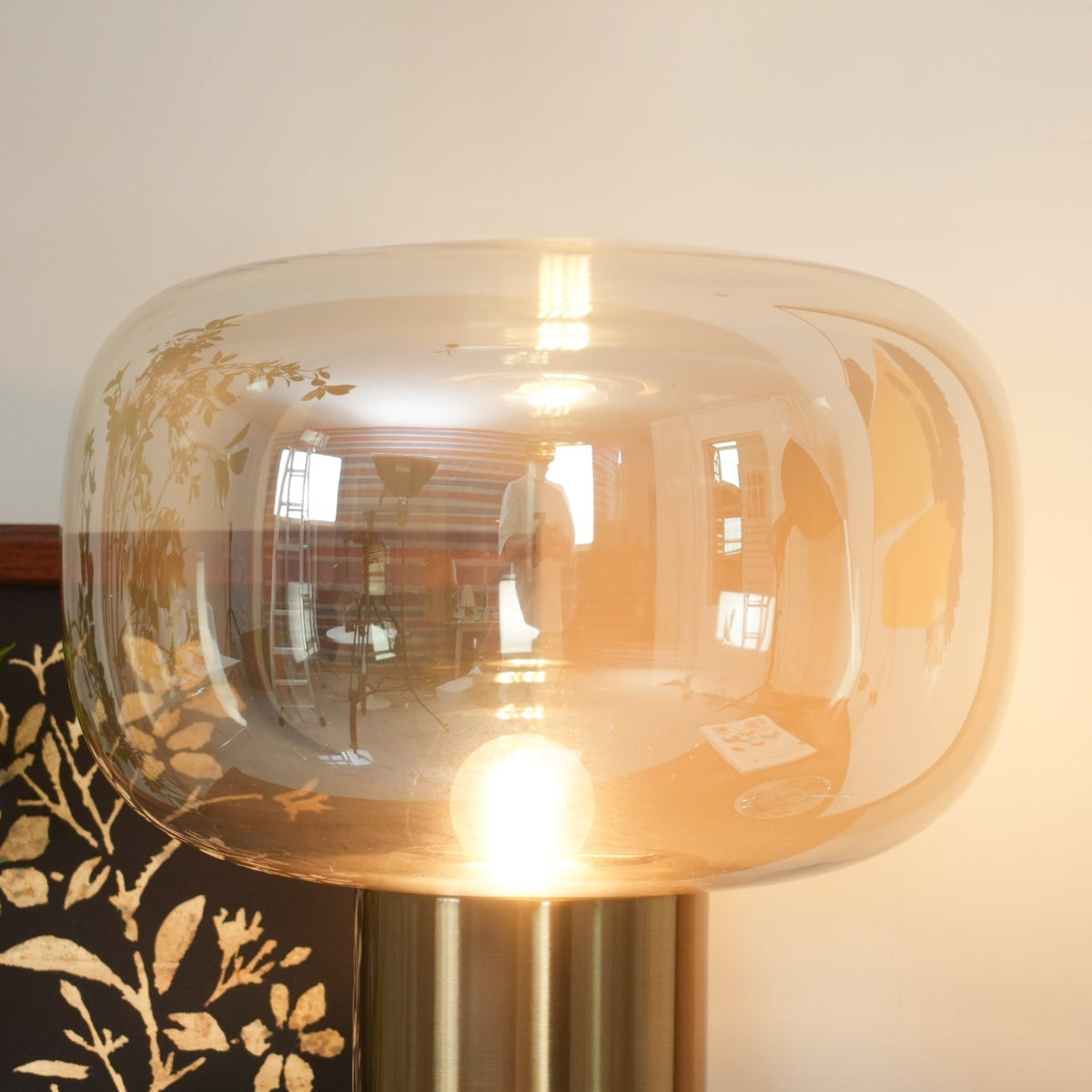 Teloz Glass Industrial Table Lamp