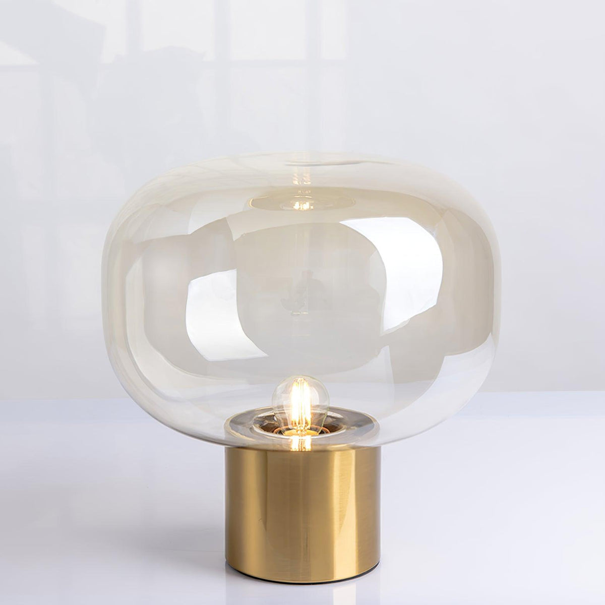 Teloz Glass Industrial Table Lamp