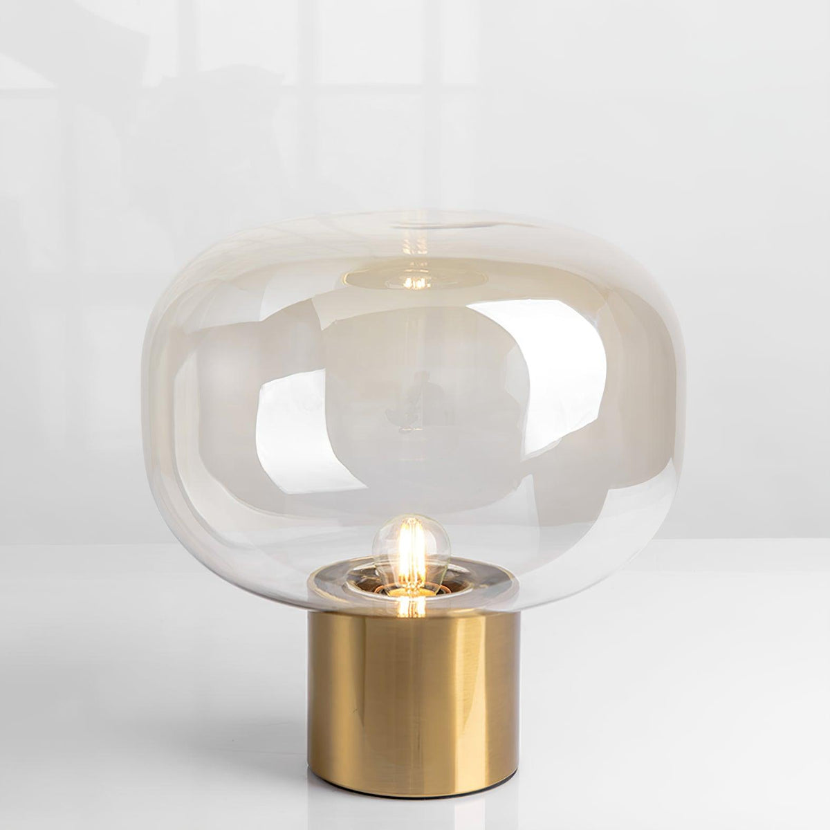 Teloz Glass Industrial Table Lamp