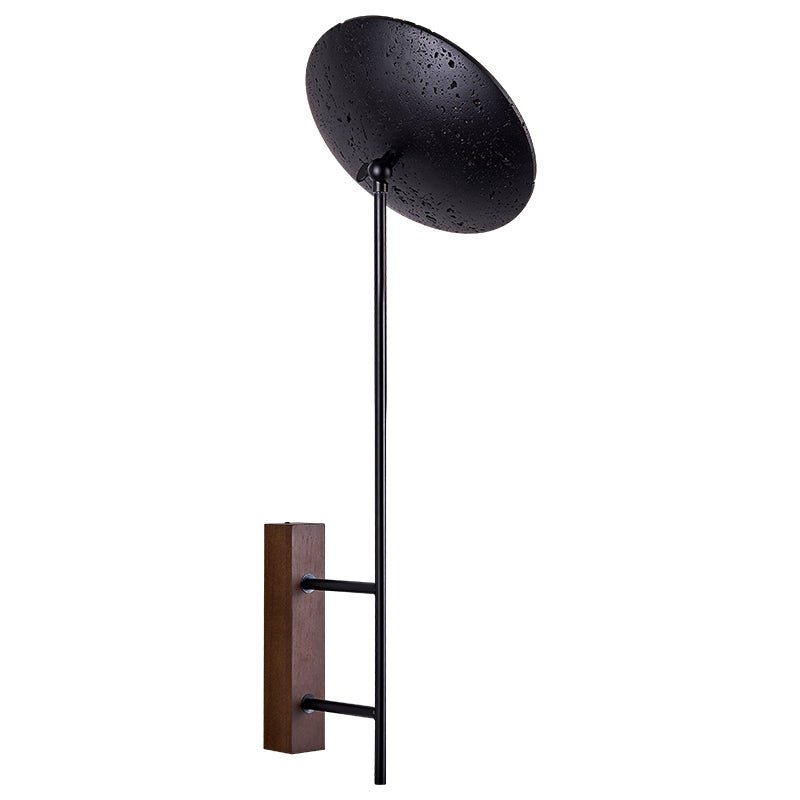 Fawn Sunflower Modern Black Travertine Wall Lamp