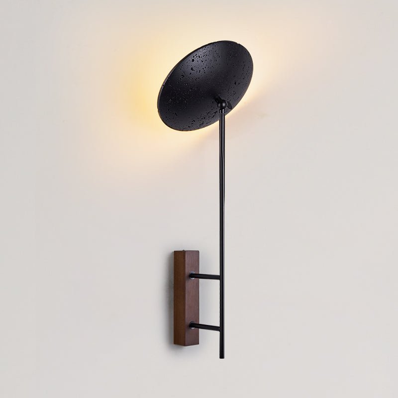 Fawn Sunflower Modern Black Travertine Wall Lamp