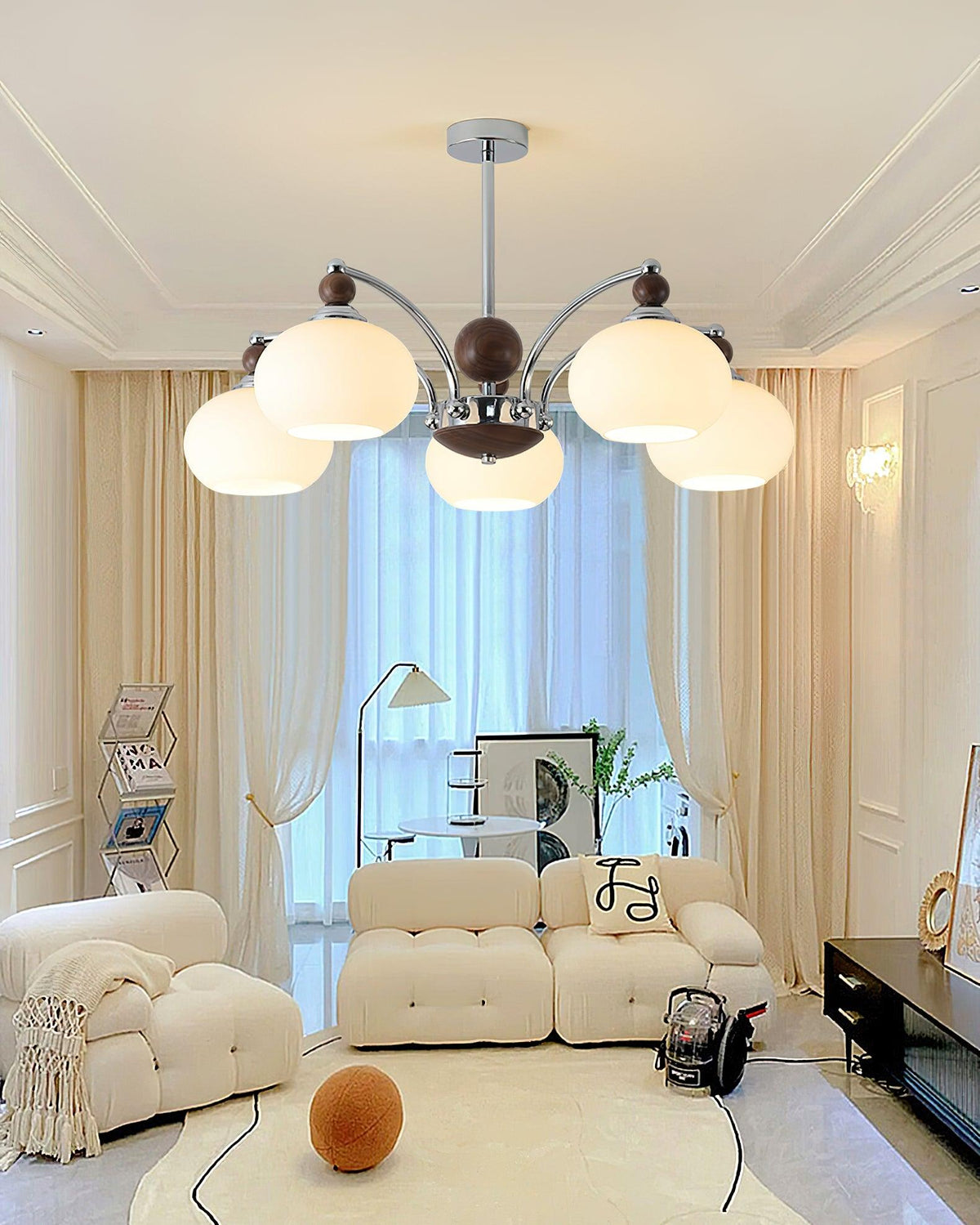 Molvin Chandelier Globe Arm Contemporary