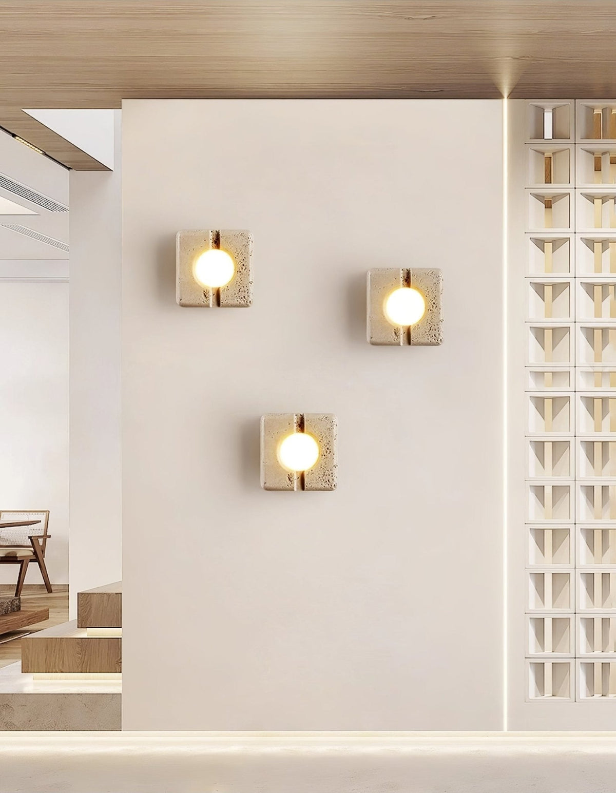 Valaora Travertine Wall Light