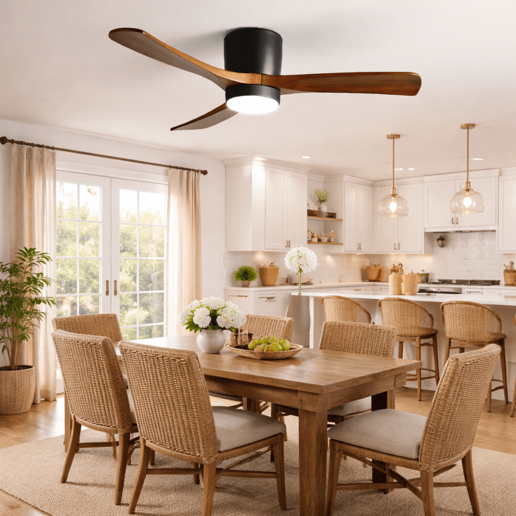Kozia Wooden Ceiling Fan Light
