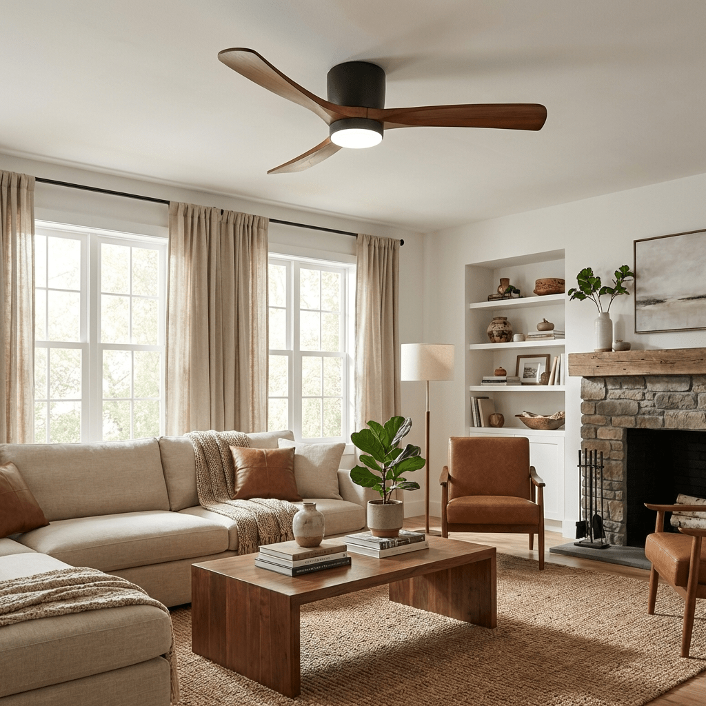 Kozia Wooden Ceiling Fan Light