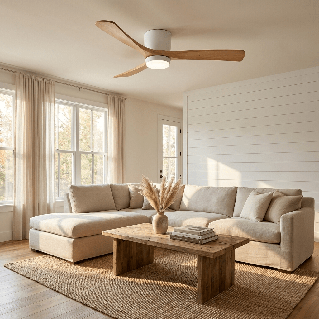 Kozia Wooden Ceiling Fan Light