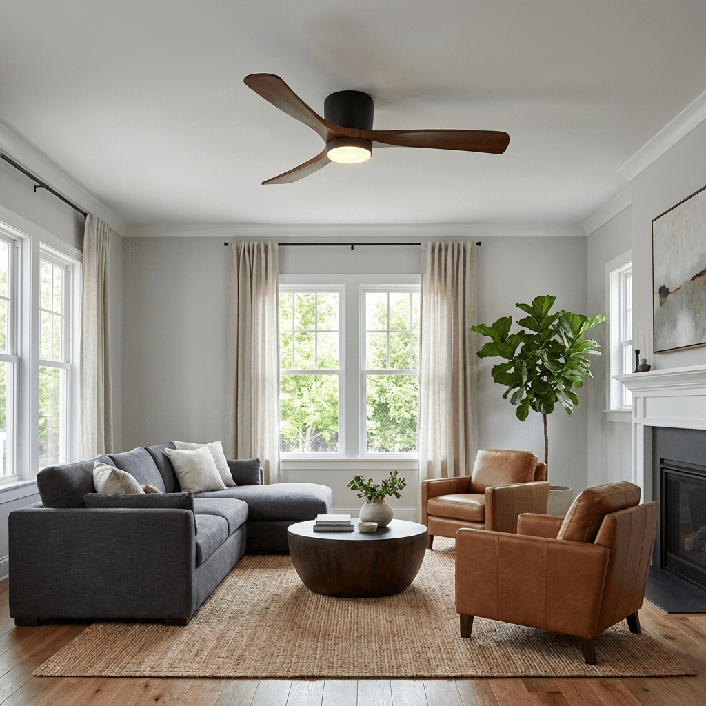Kozia Wooden Ceiling Fan Light