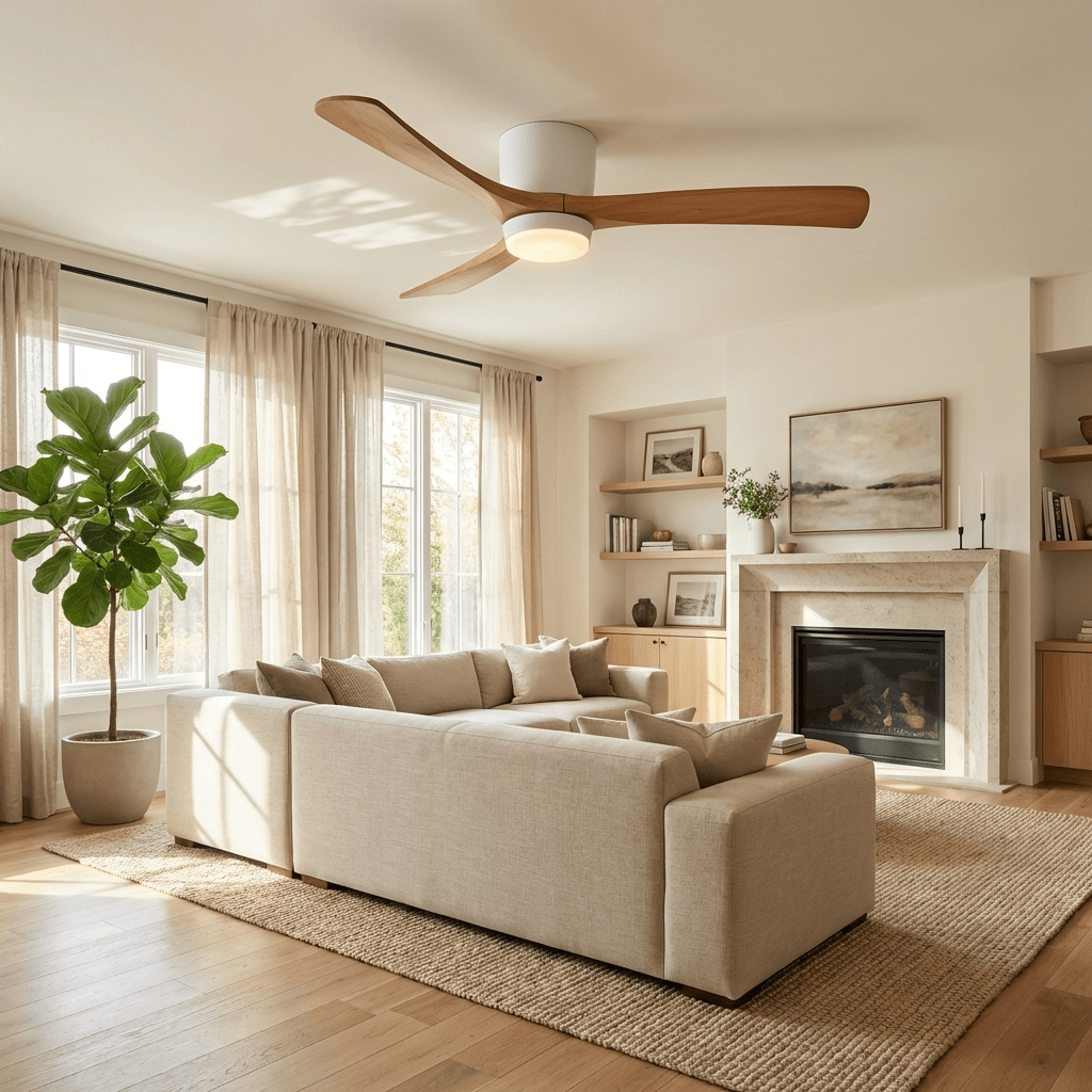 Kozia Wooden Ceiling Fan Light