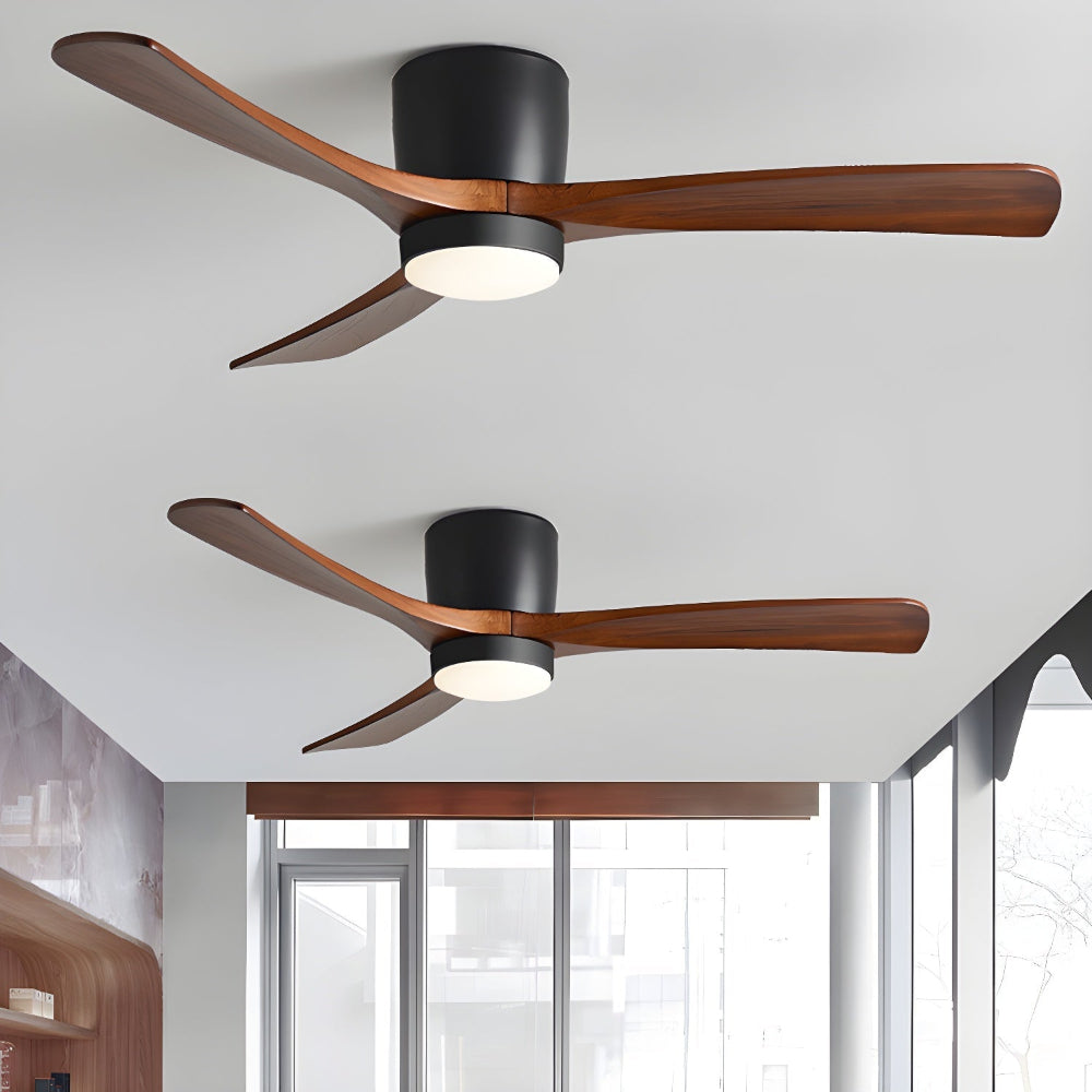 Elena Modern Wood Ceiling Fan Light