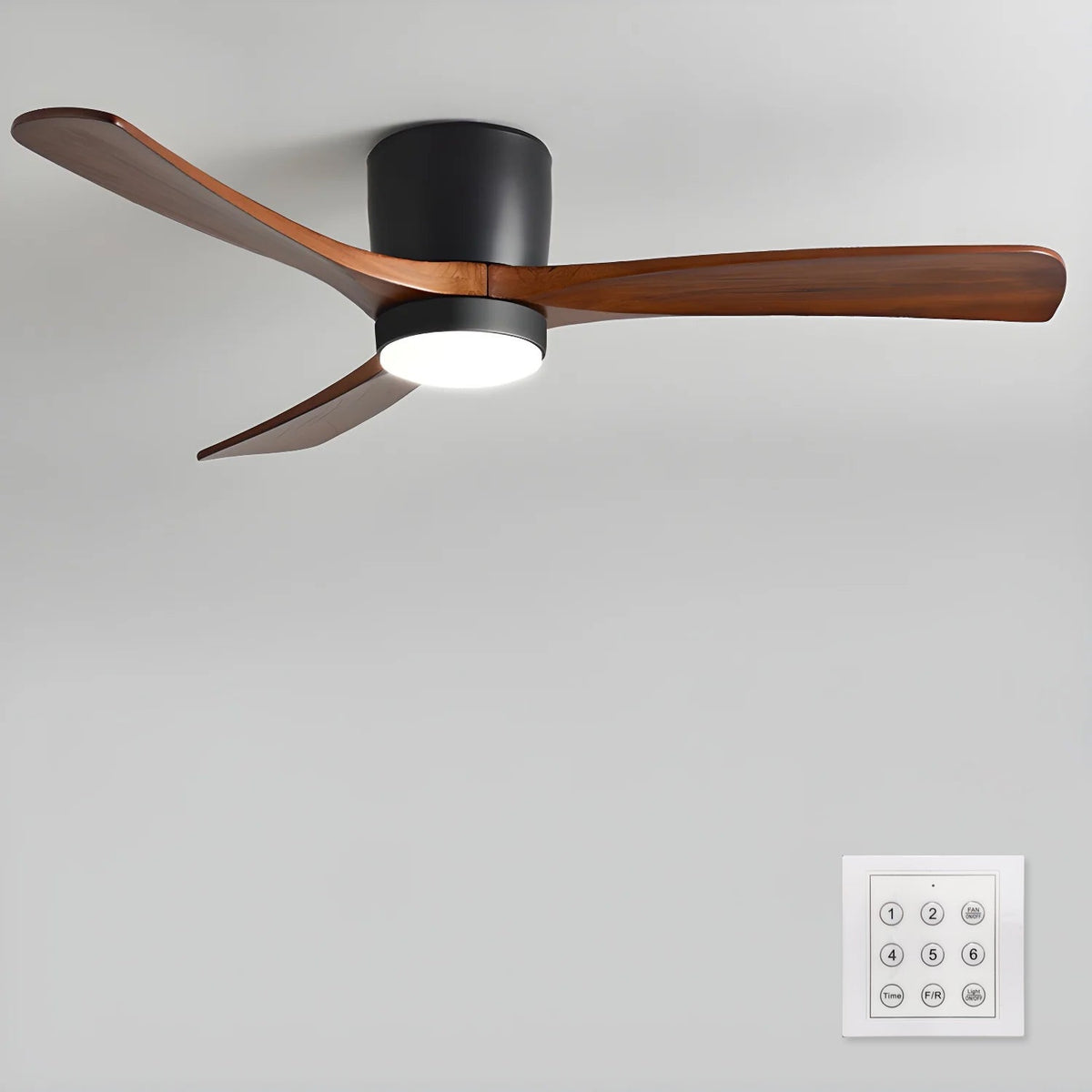 Elena Modern Wood Ceiling Fan Light