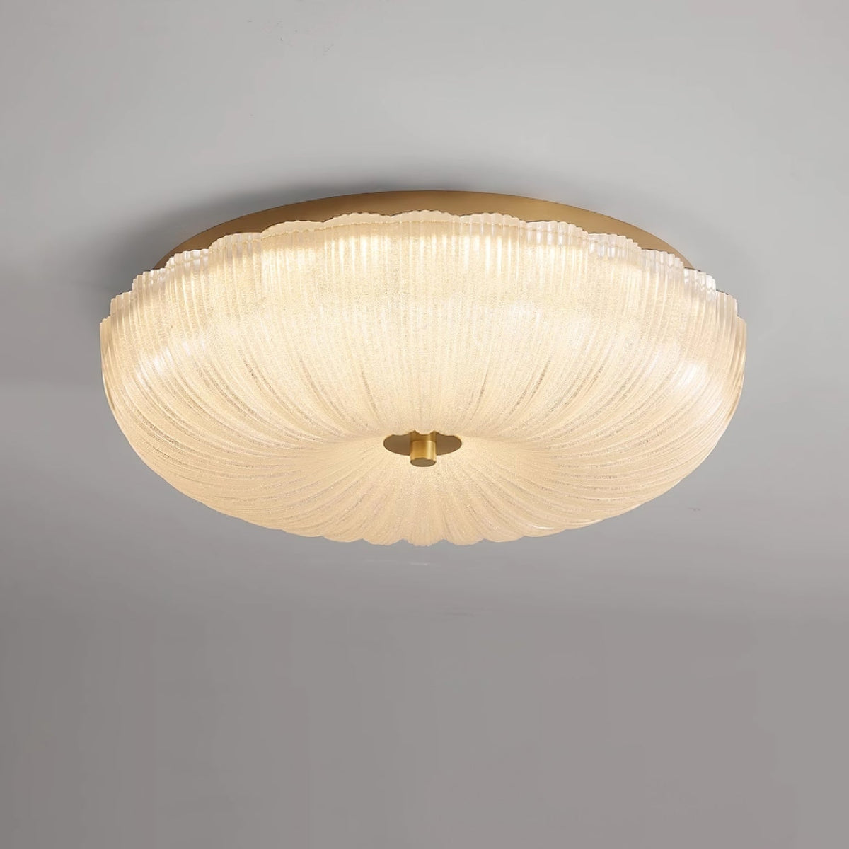 Enxia Ripple Glass Flush Mount Ceiling Light