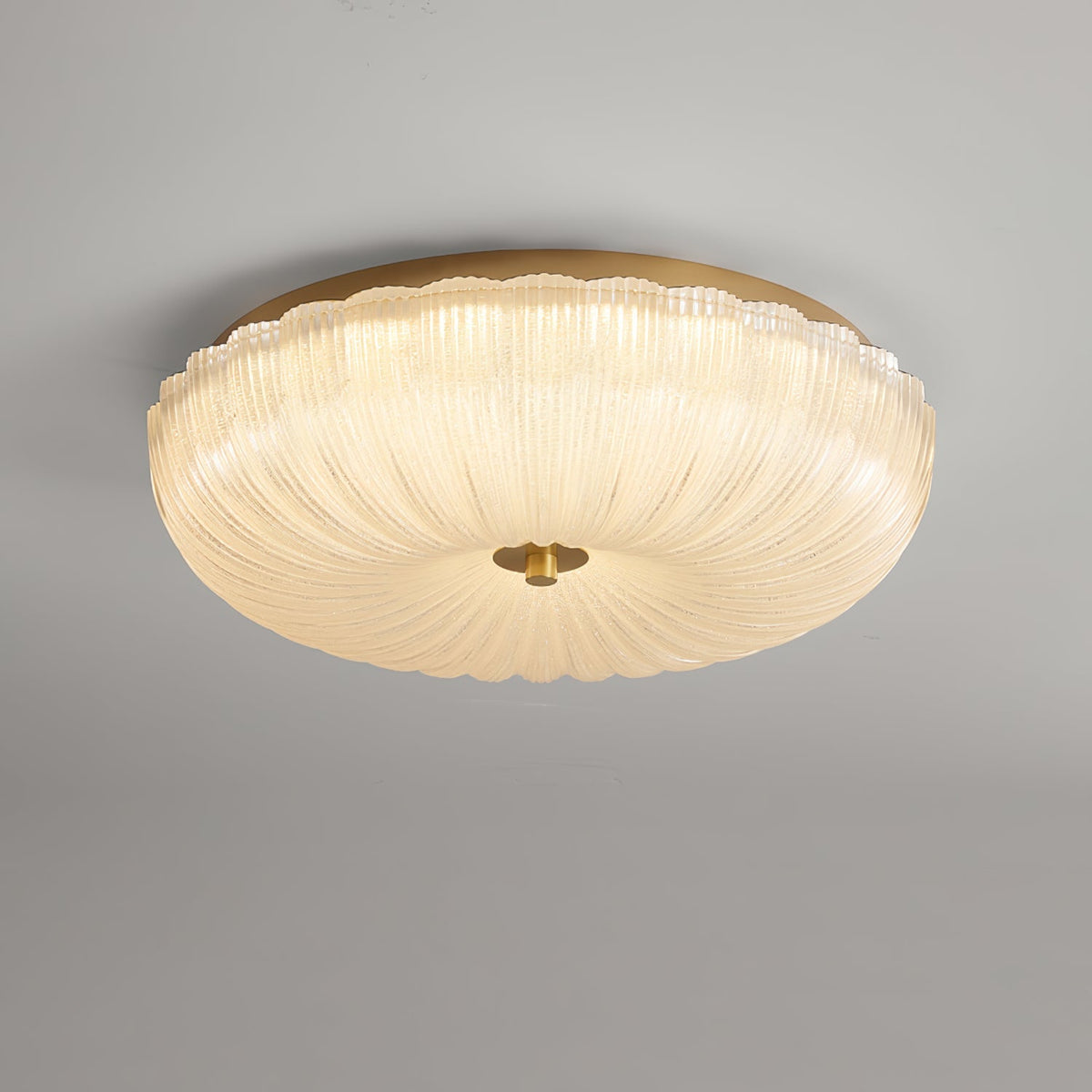 Enxia Ripple Glass Flush Mount Ceiling Light